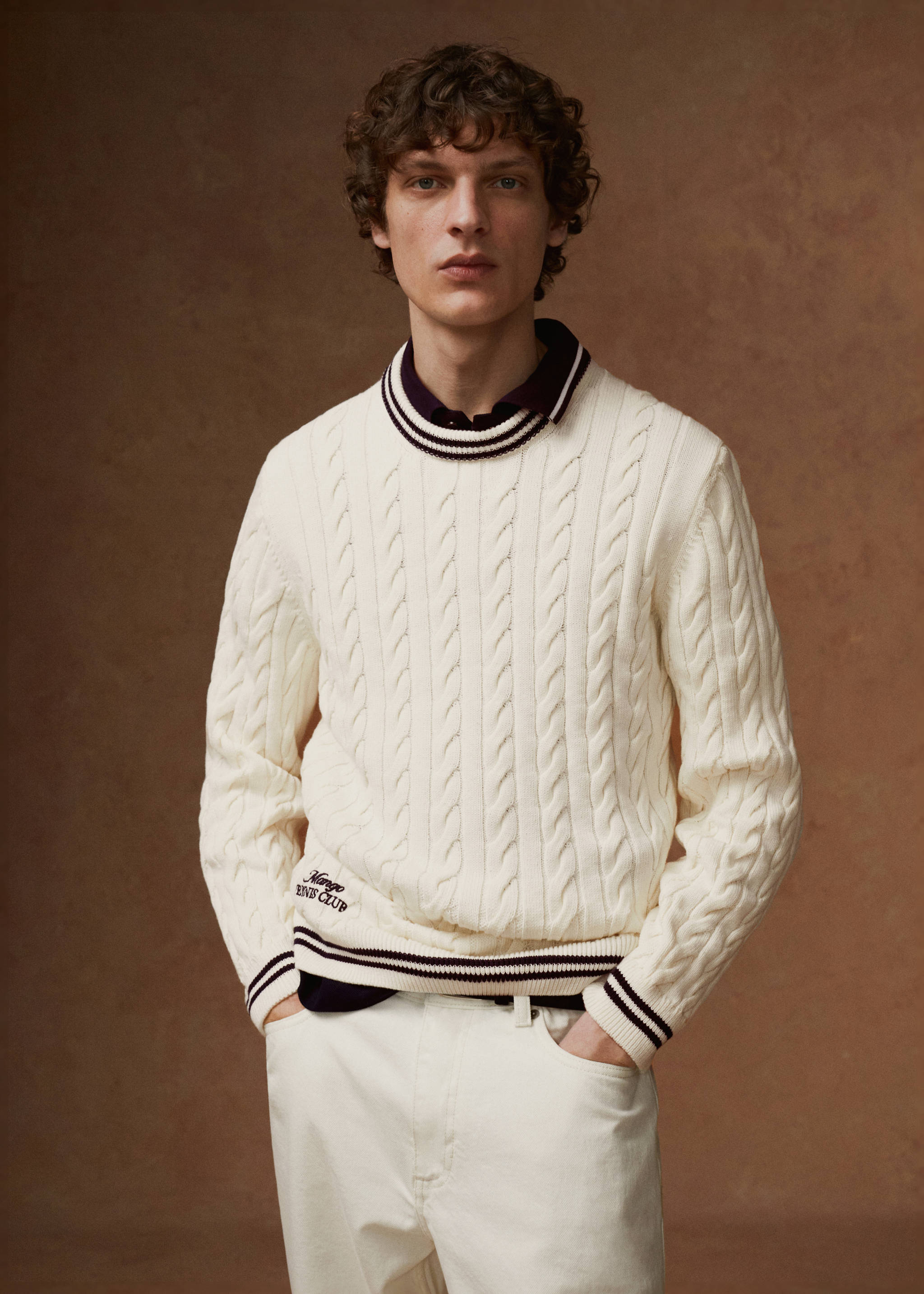 Pull-over rayures maille tressée - Détail de l'article 5