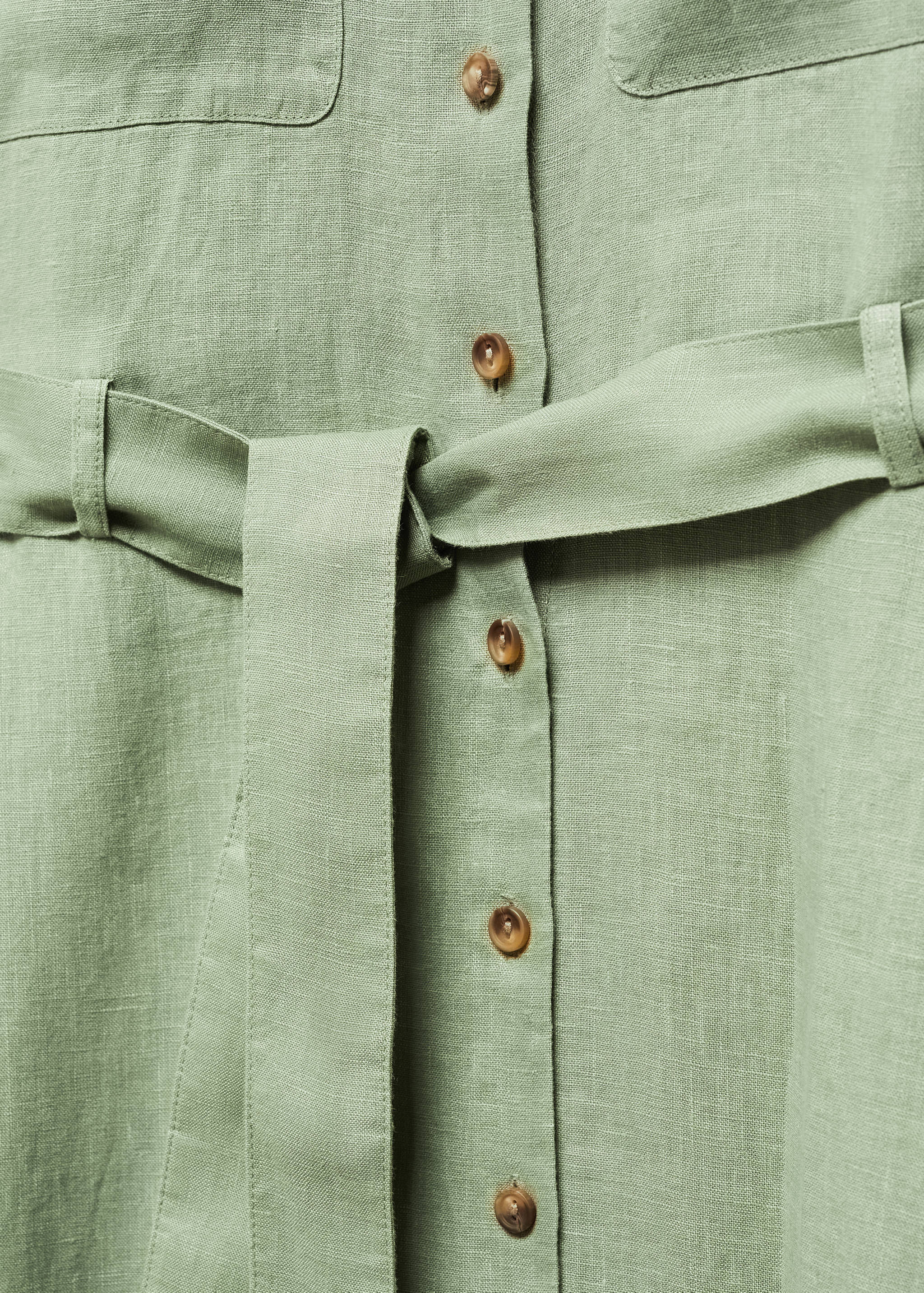 100% linen shirty dress - Details of the article 8