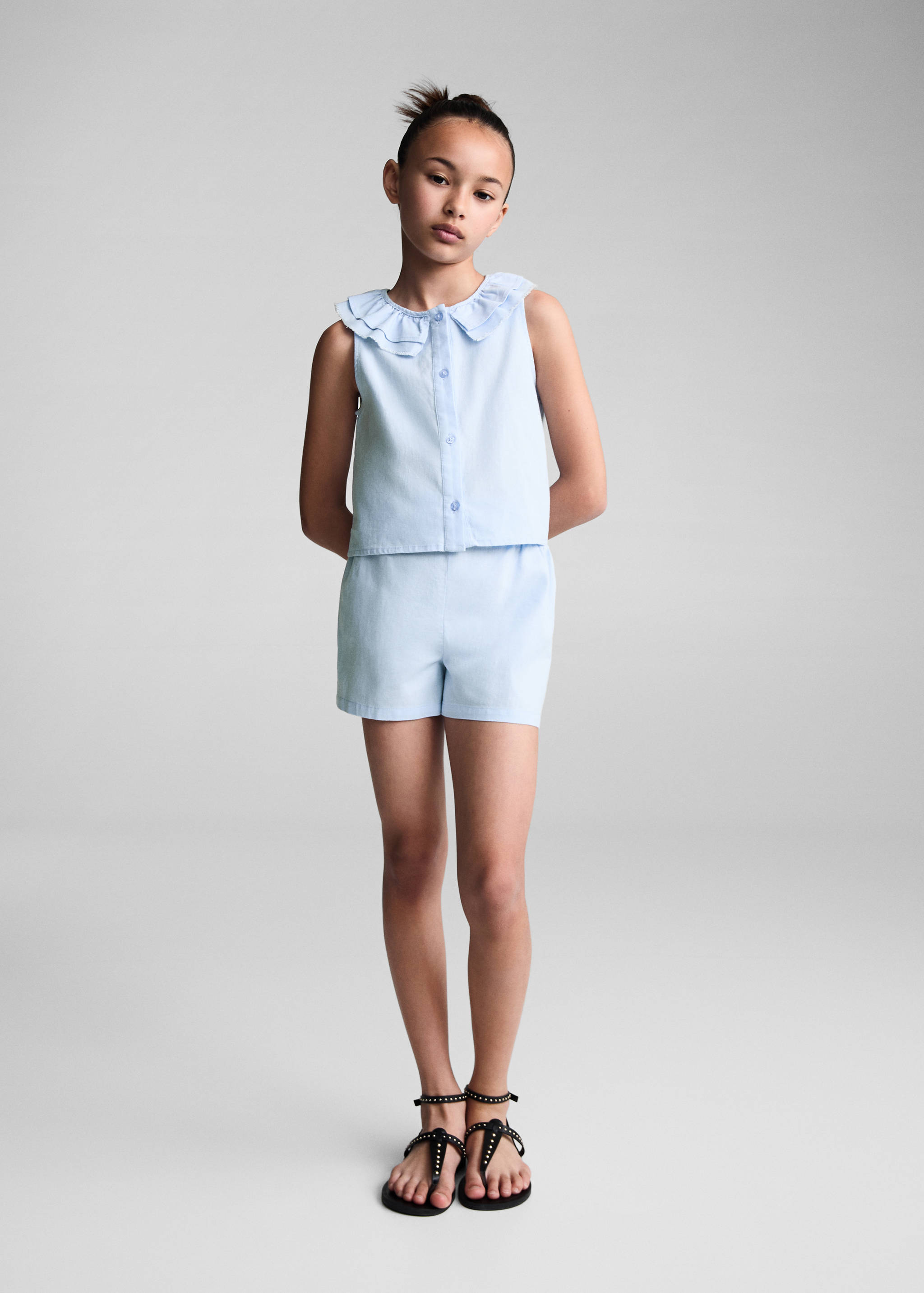 Blouse lin à boutons - Plan général