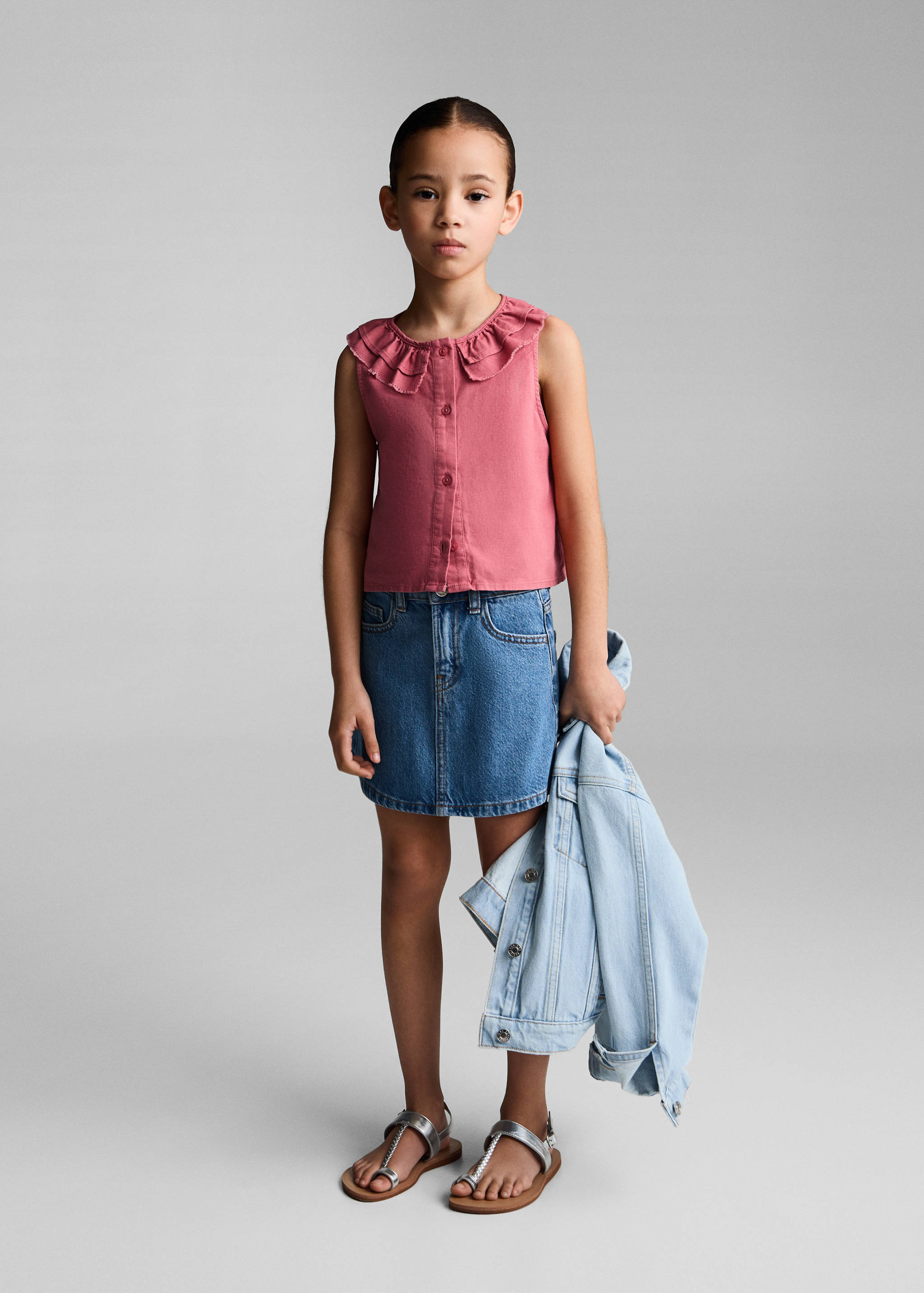 Blouse lin à boutons - Plan général