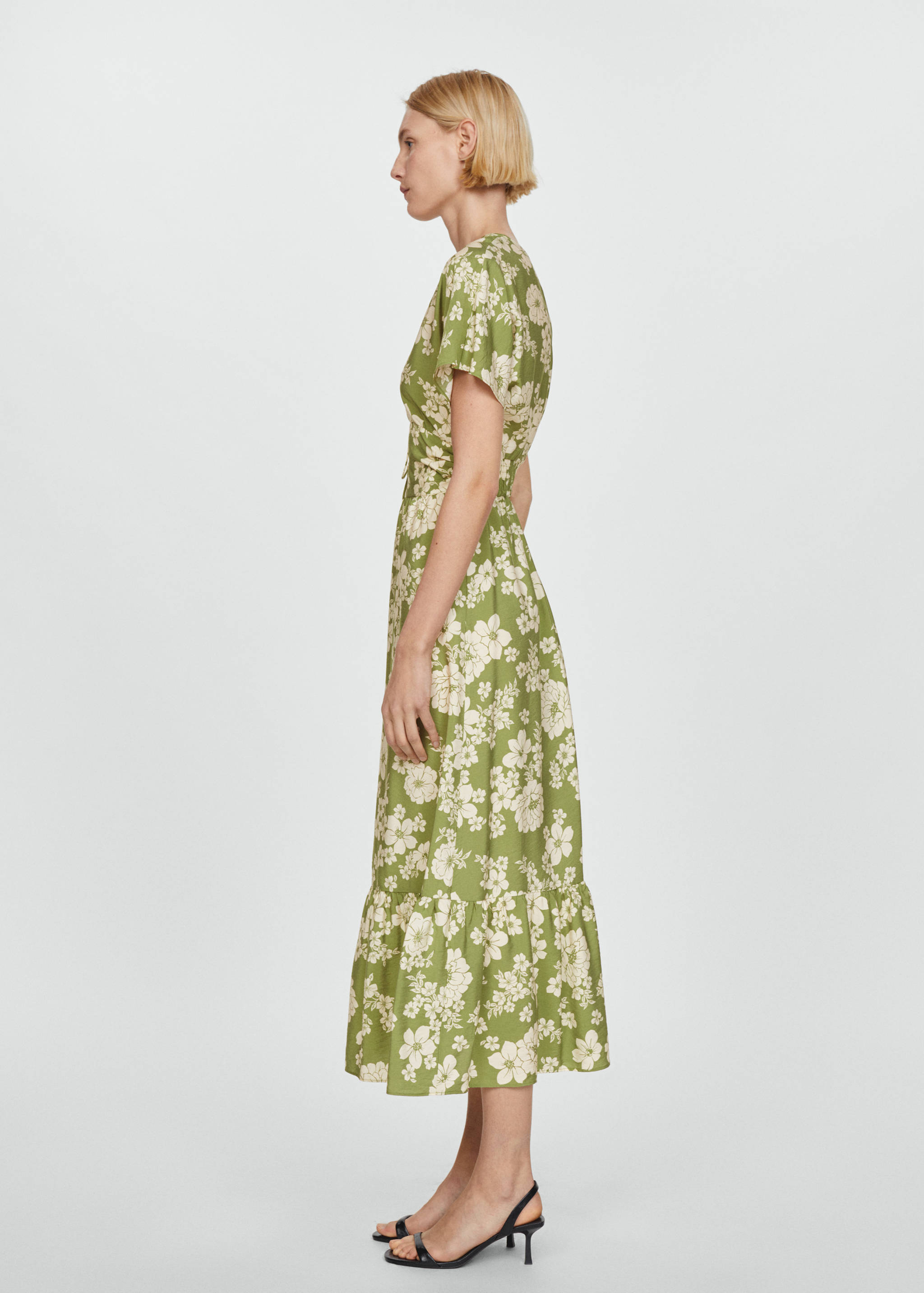 Printed cut-out detail dress - Details of the article 2