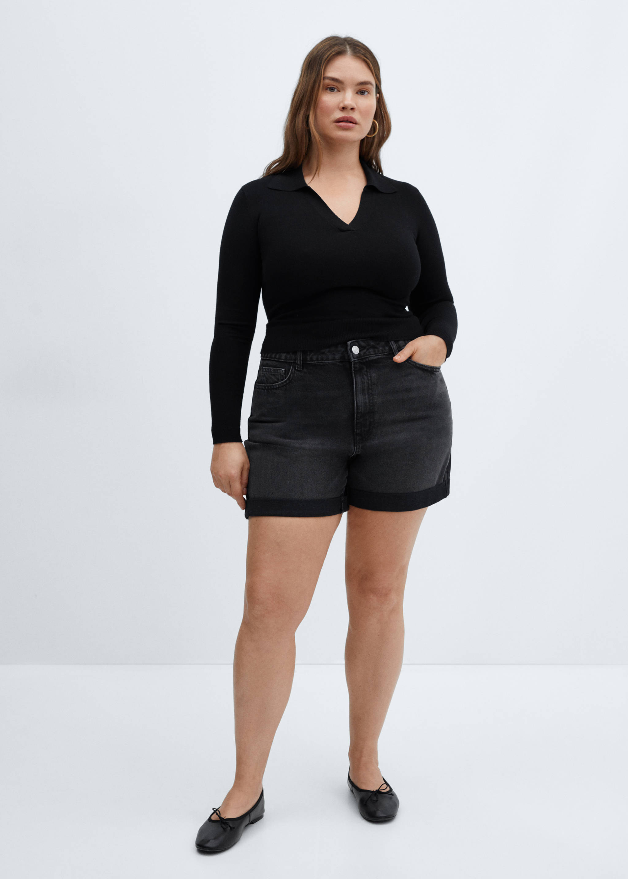 Шорты из денима mom-fit - Деталь изделия 3