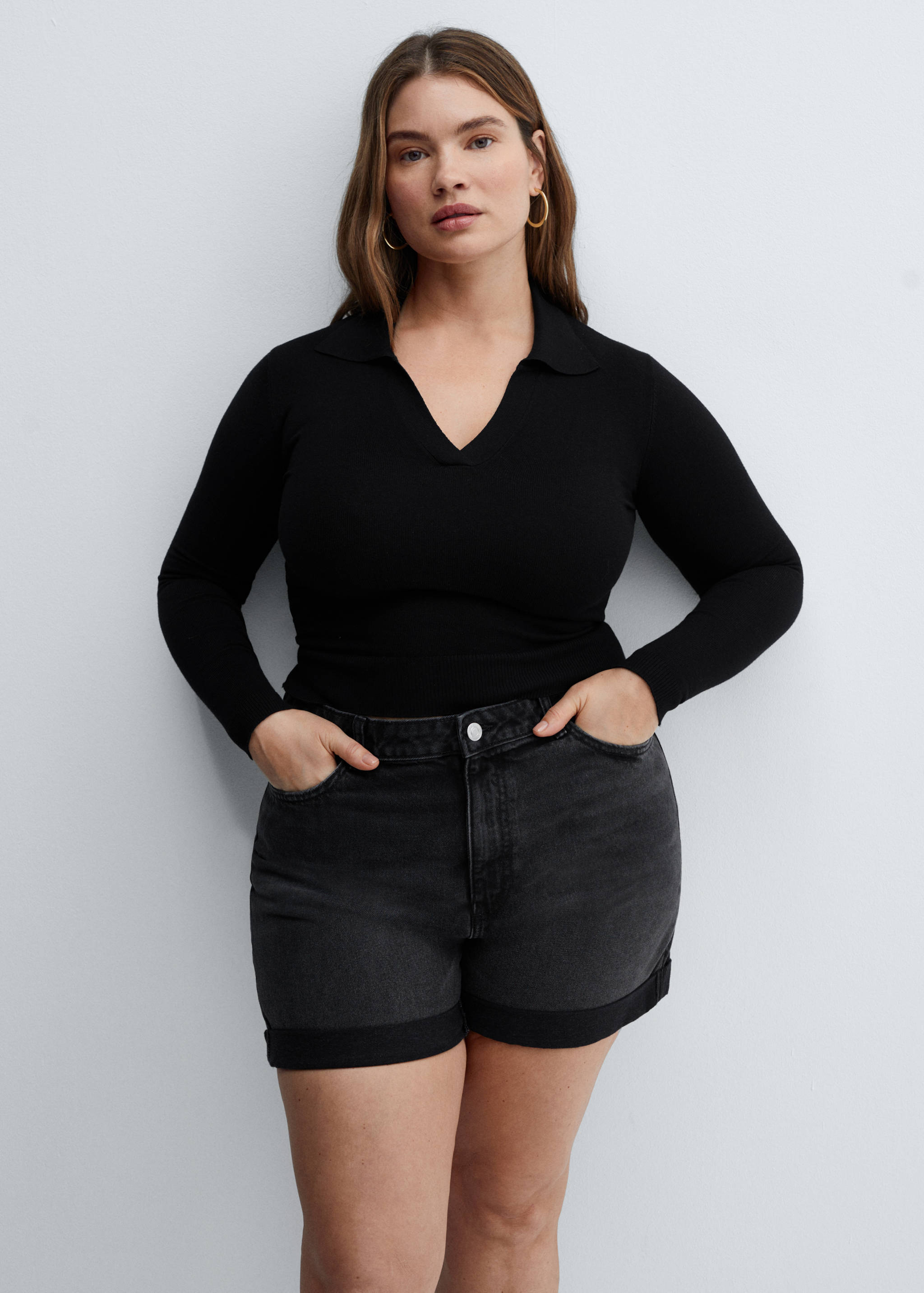 Шорты из денима mom-fit - Деталь изделия 5