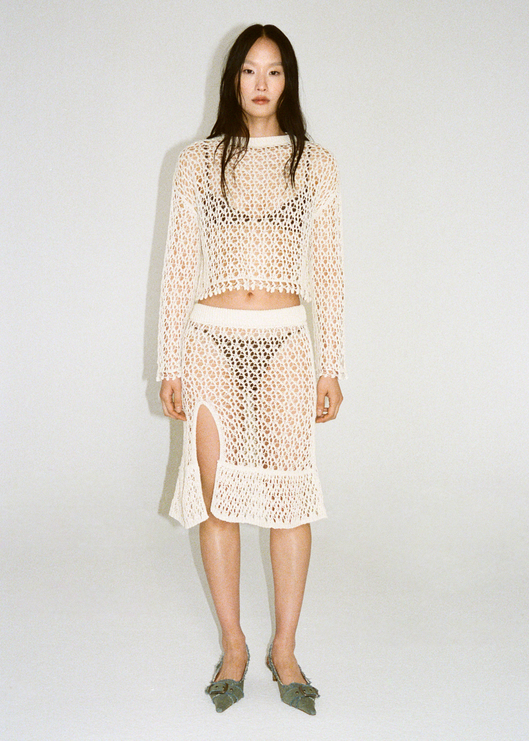 Cotton crochet sweater - Details of the article 9