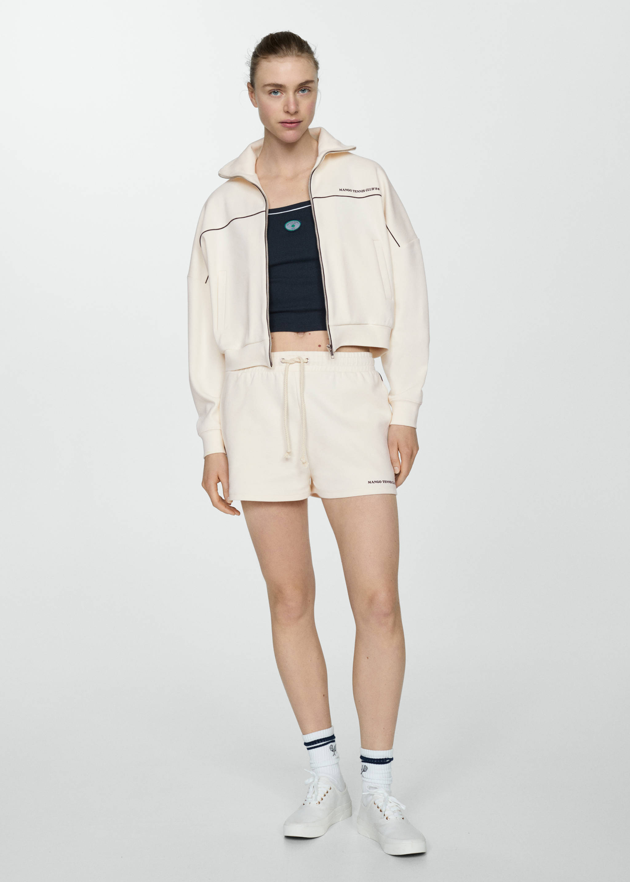 Sudadera cremallera logo - Plano general