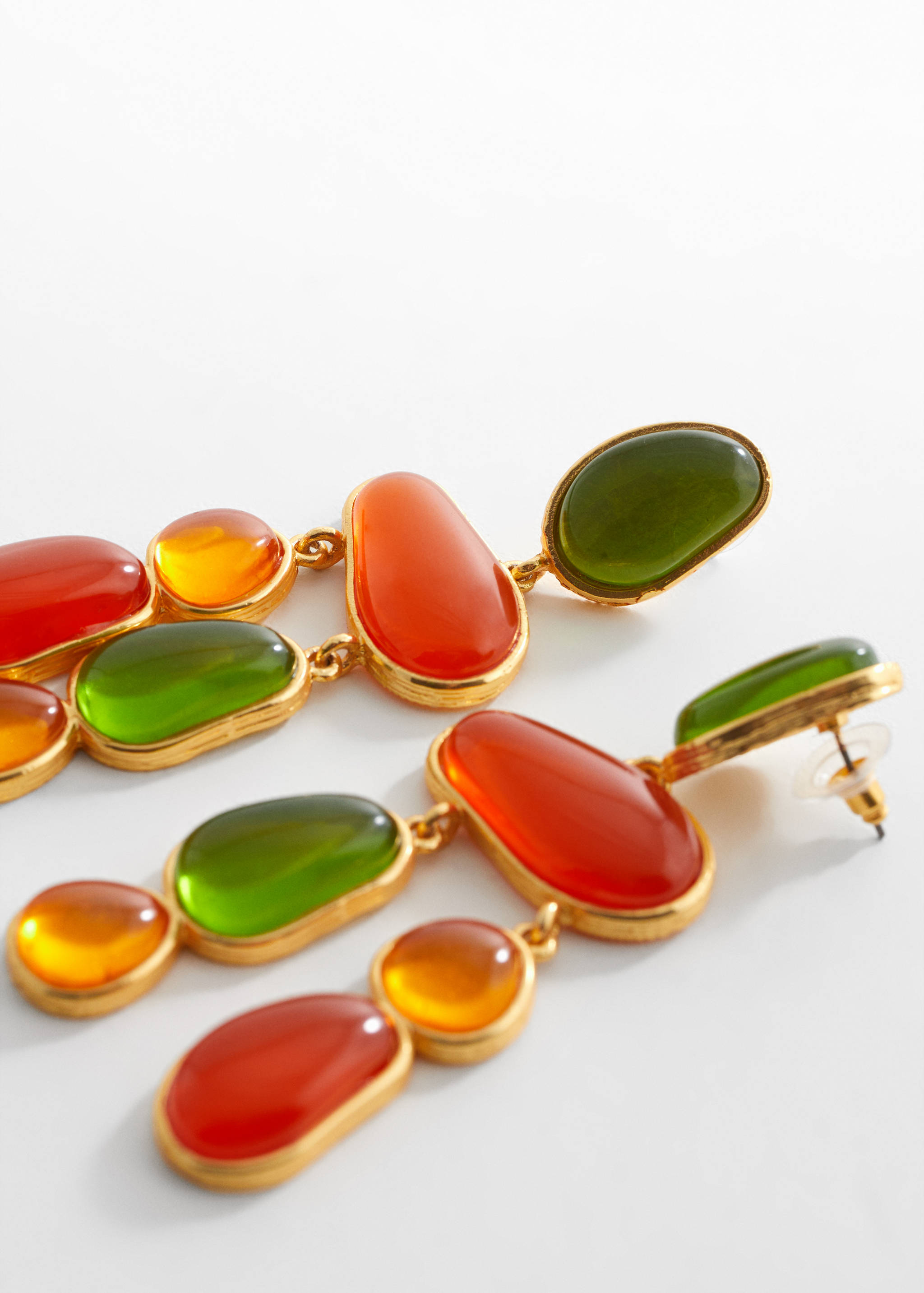 Beaded drop earrings - Medium plane