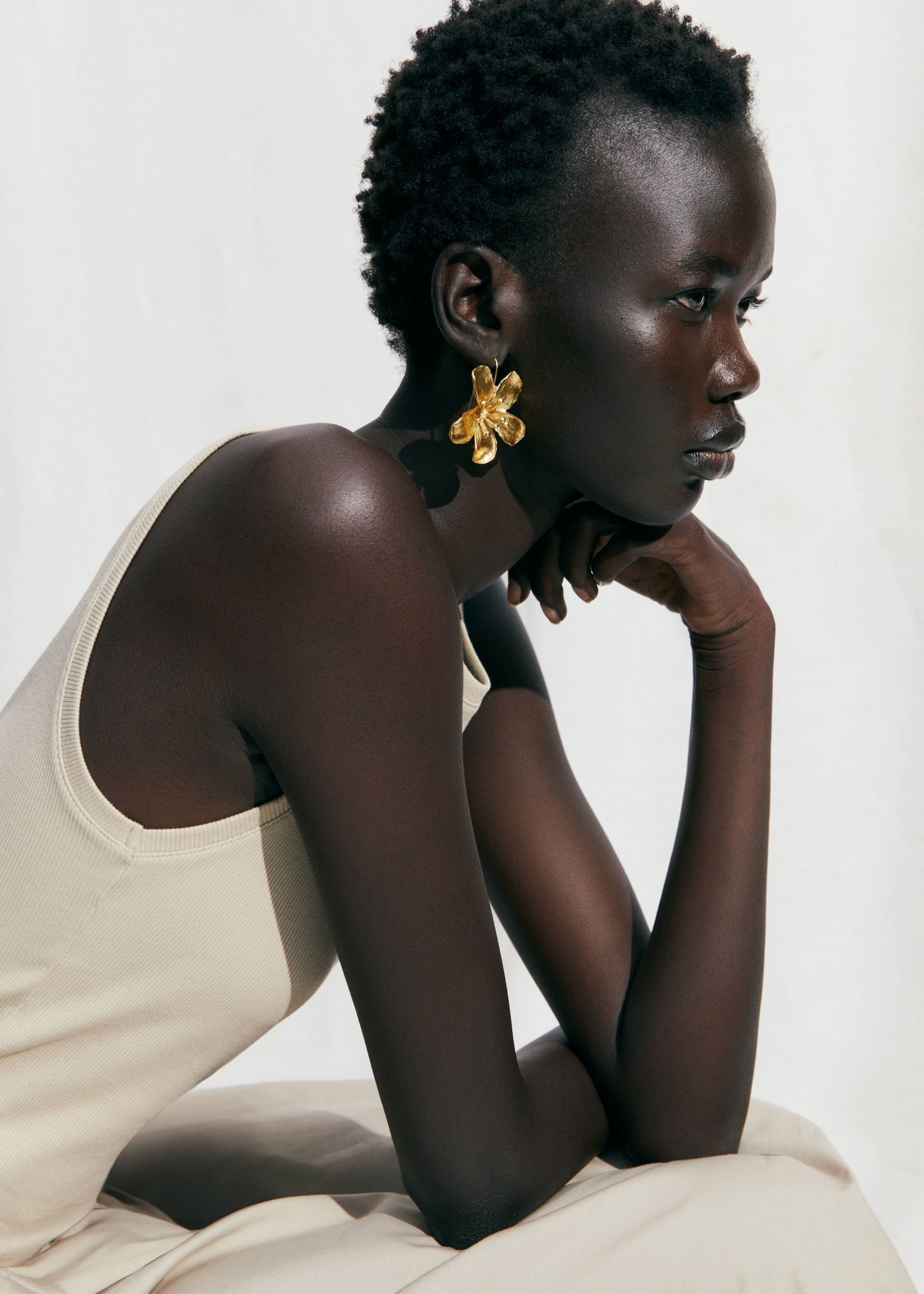 Floral earrings - General plane