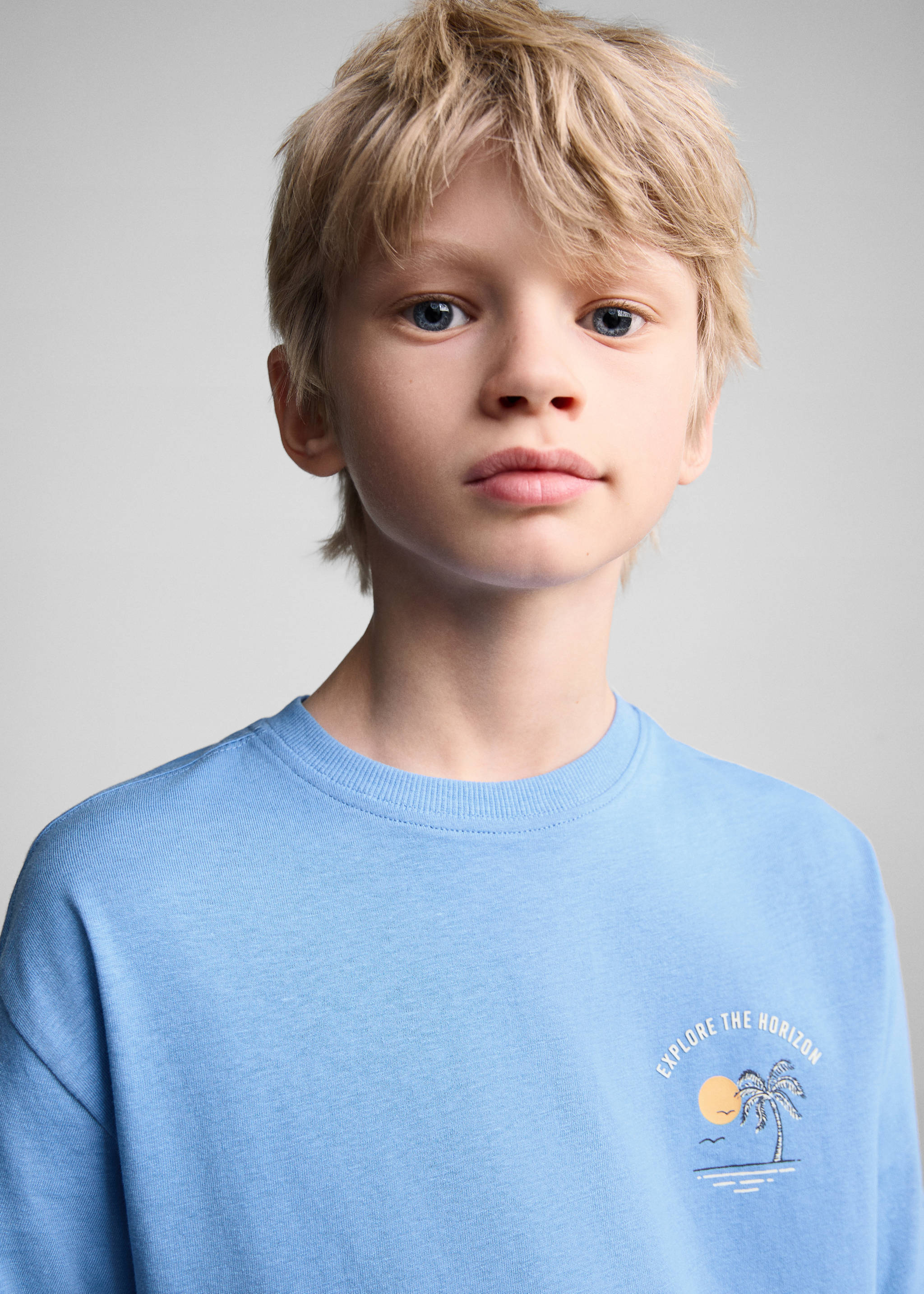 Printed cotton-blend T-shirt - Details of the article 1