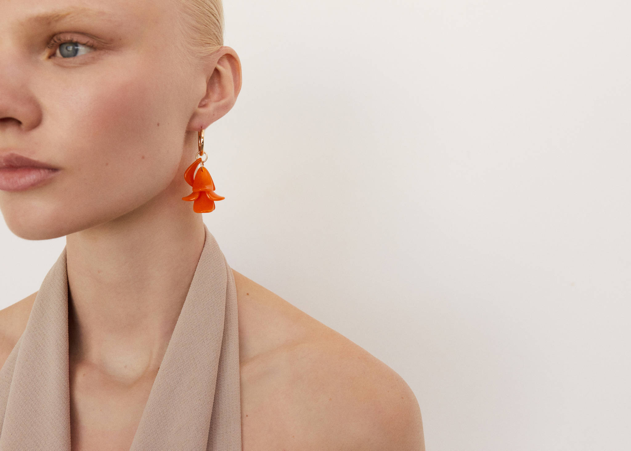 Beaded pendant earrings - Panoramic plane