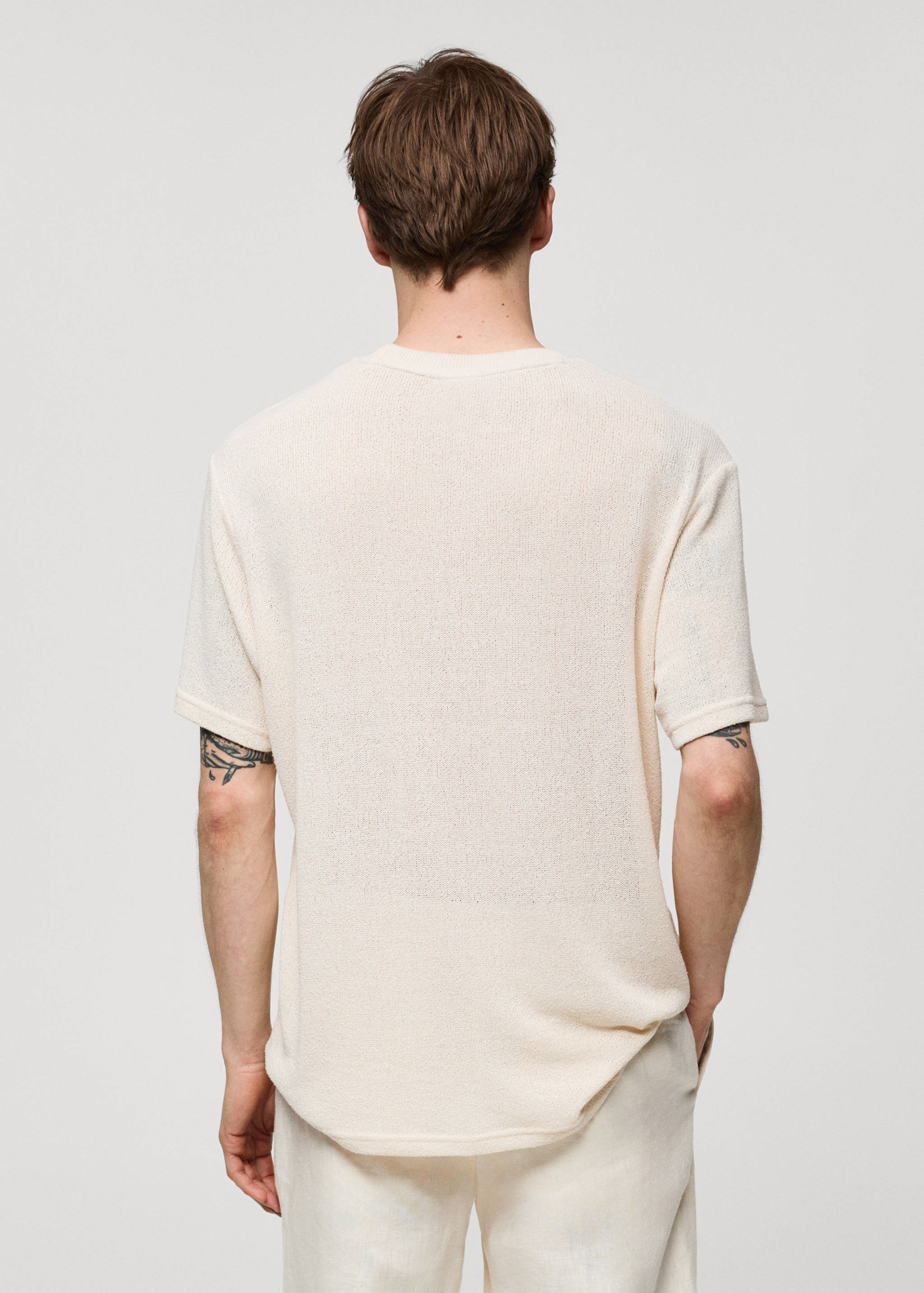 T-shirt with regular-fit structure - Reverse of the article