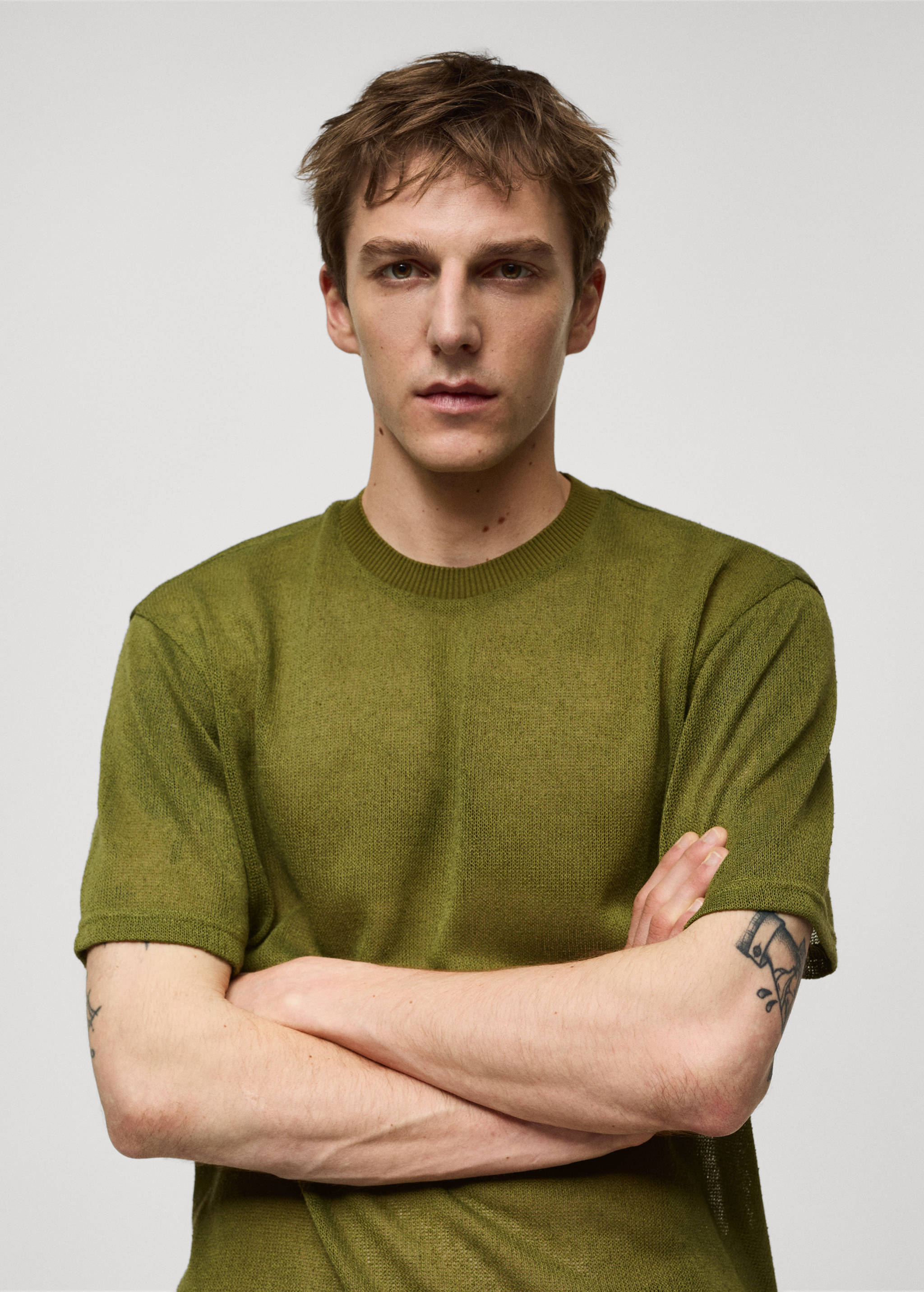 T-shirt with regular-fit structure - Details of the article 1