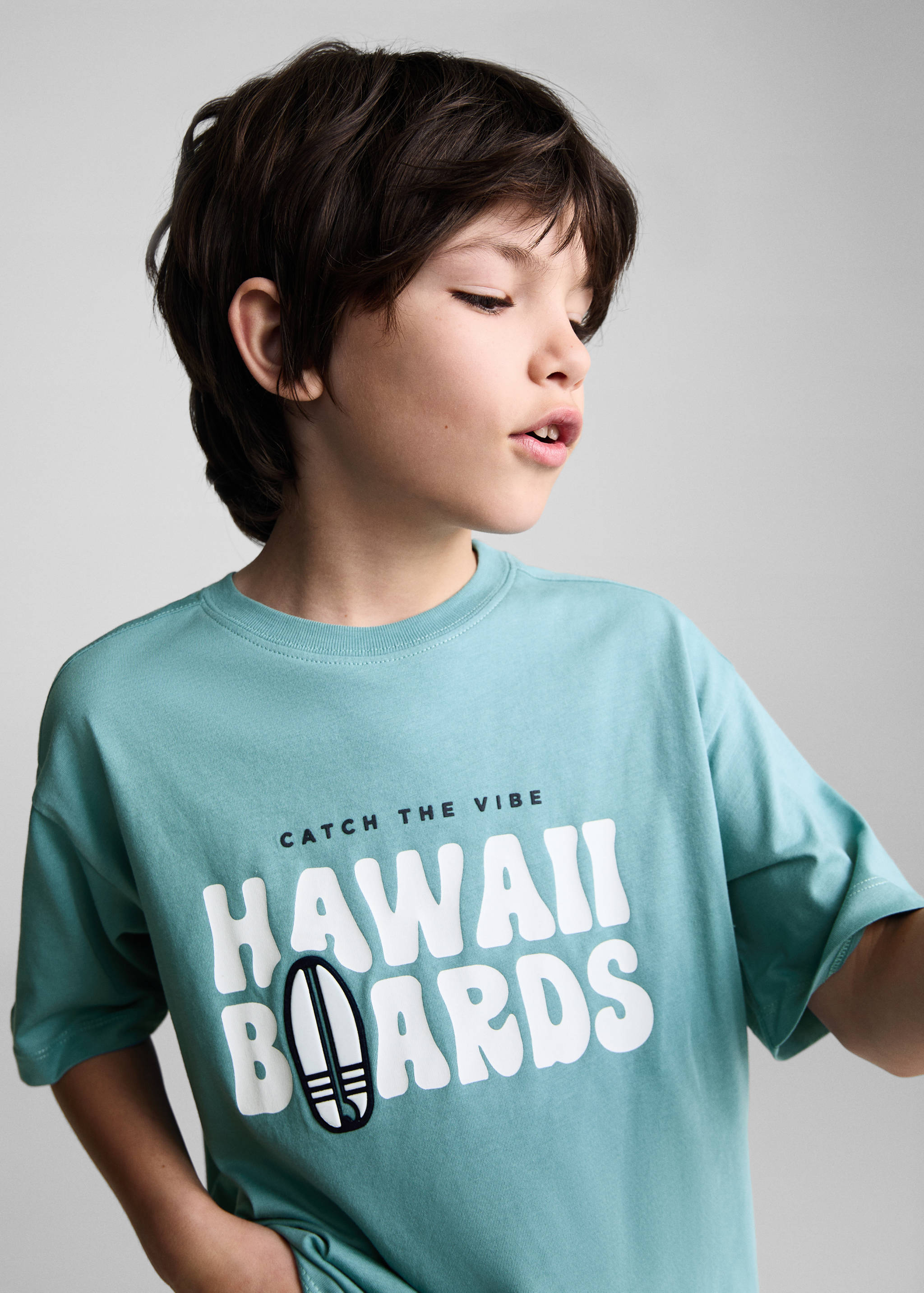 T-shirt katun dengan pesan bermotif - Rincian barang 4