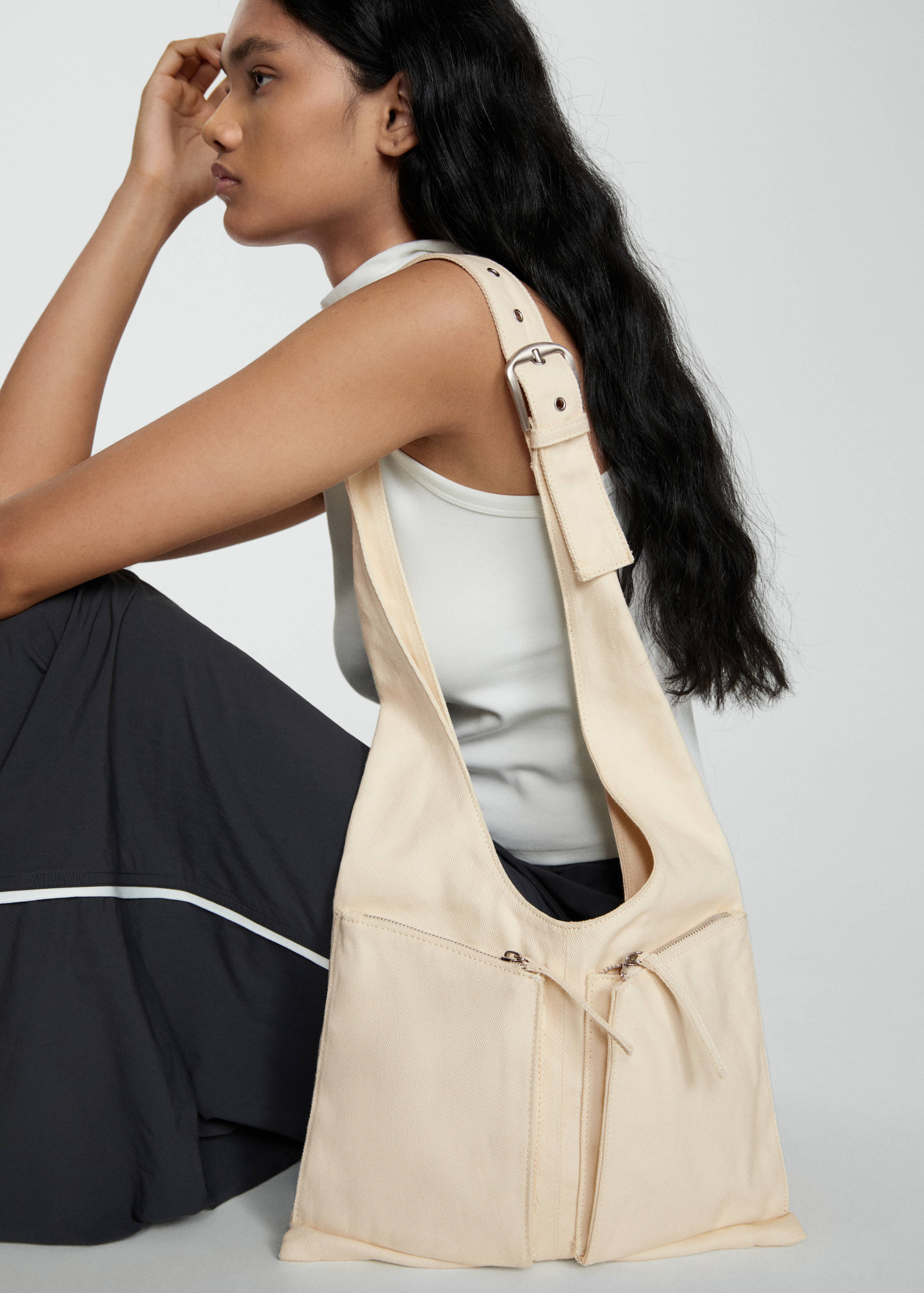 Sac en jean avec poches - Plan général