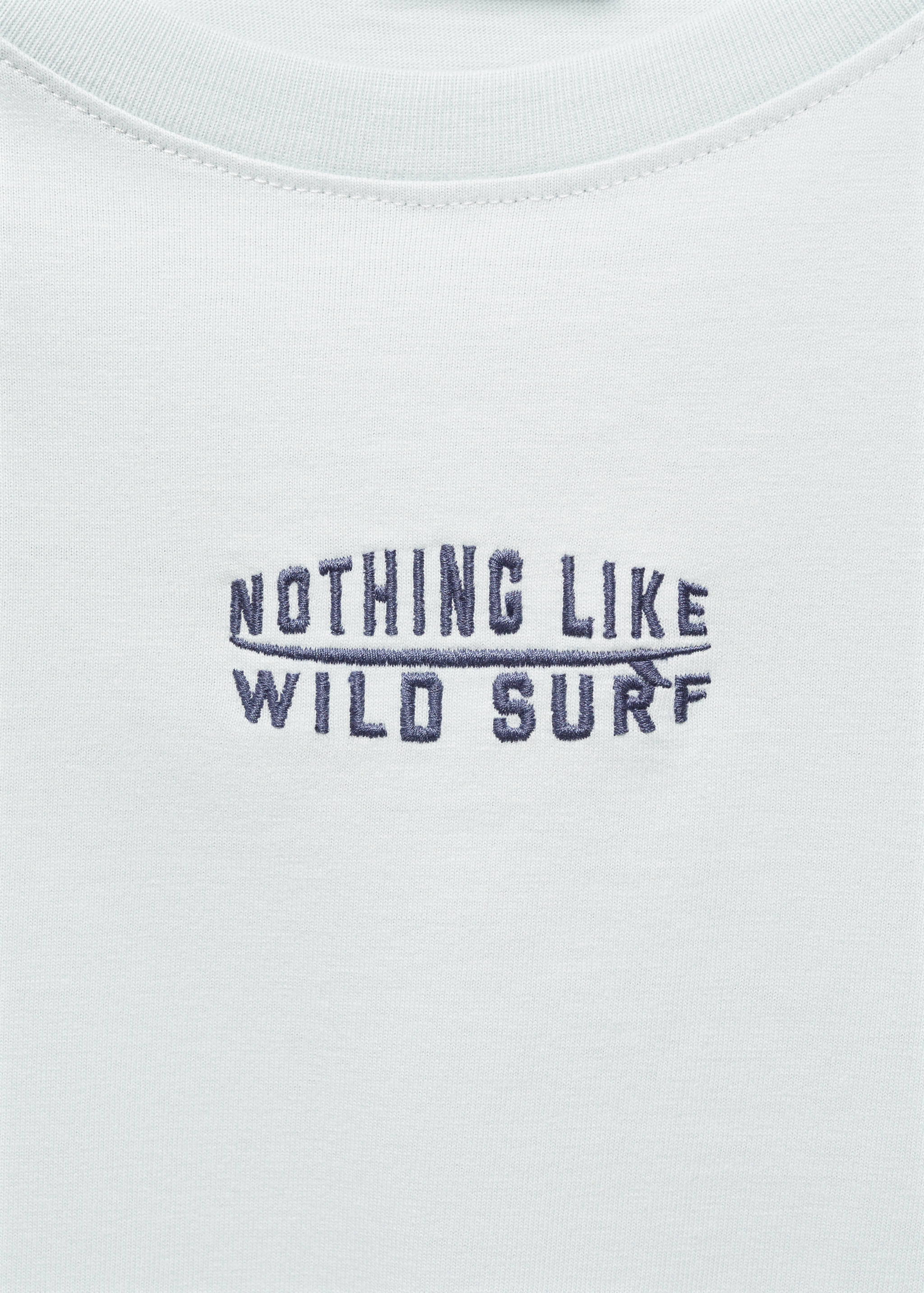 Embroidered cotton message t-shirt - Details of the article 8