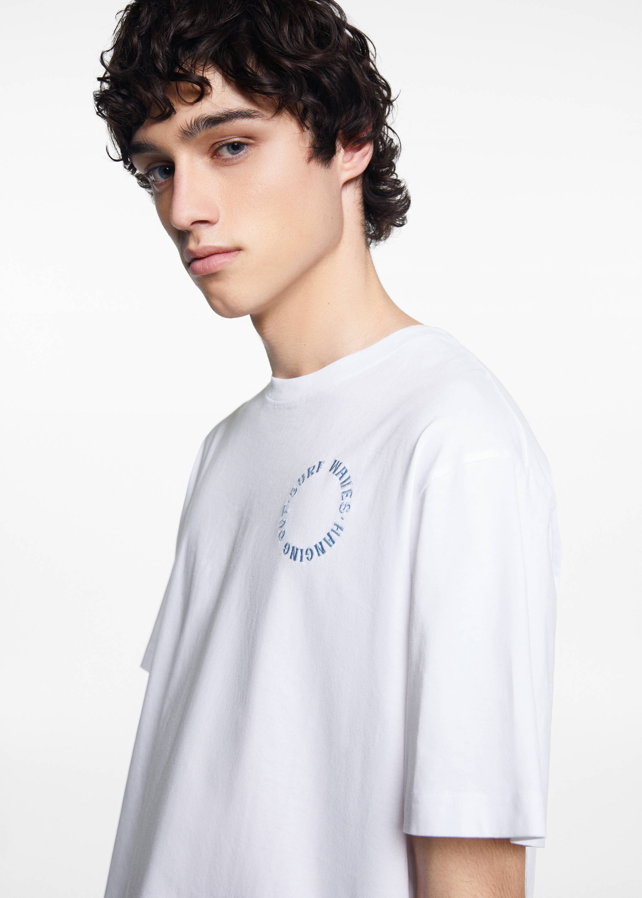 Printed cotton-blend T-shirt - Details of the article 1