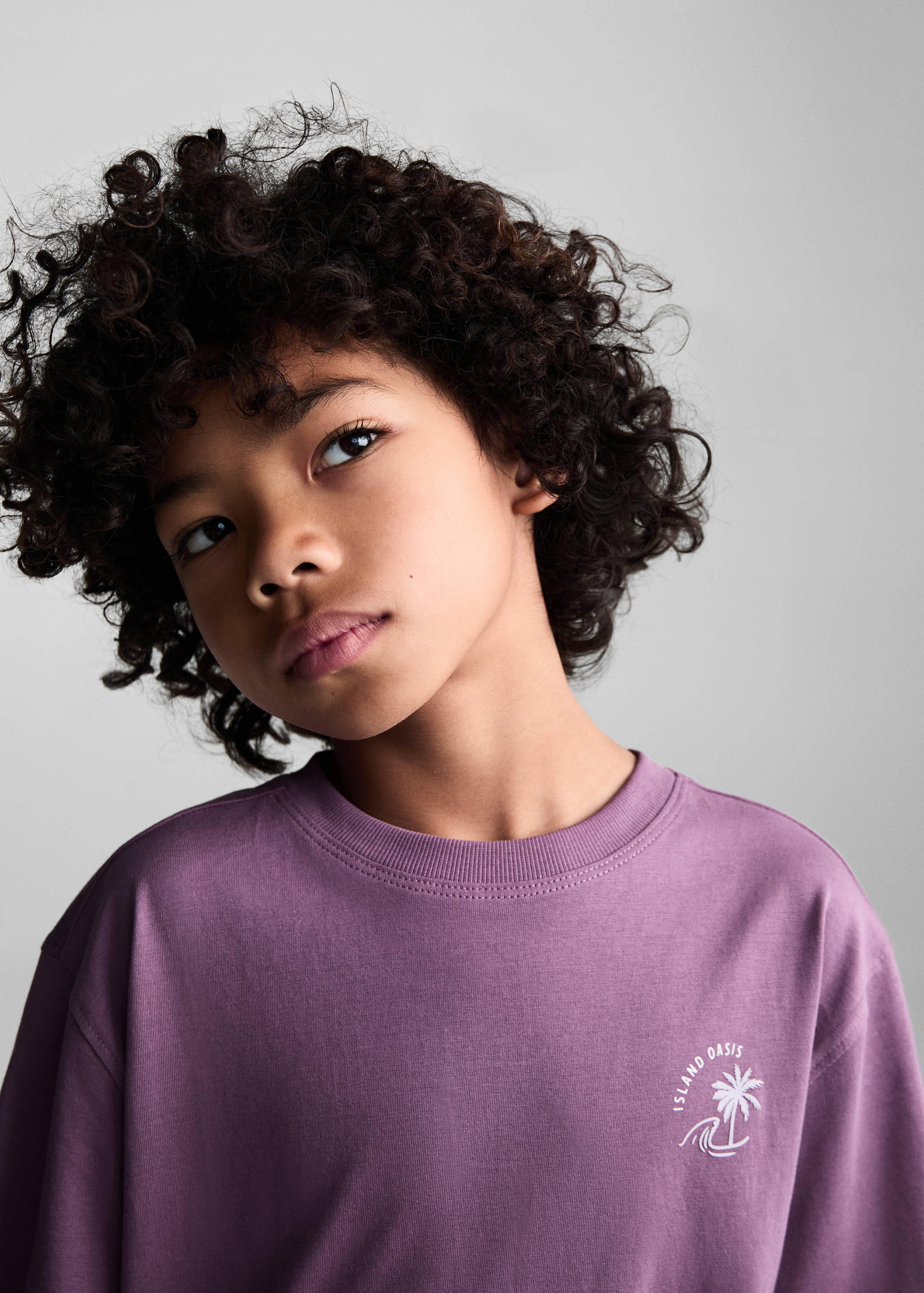 Printed cotton-blend T-shirt - Details of the article 1