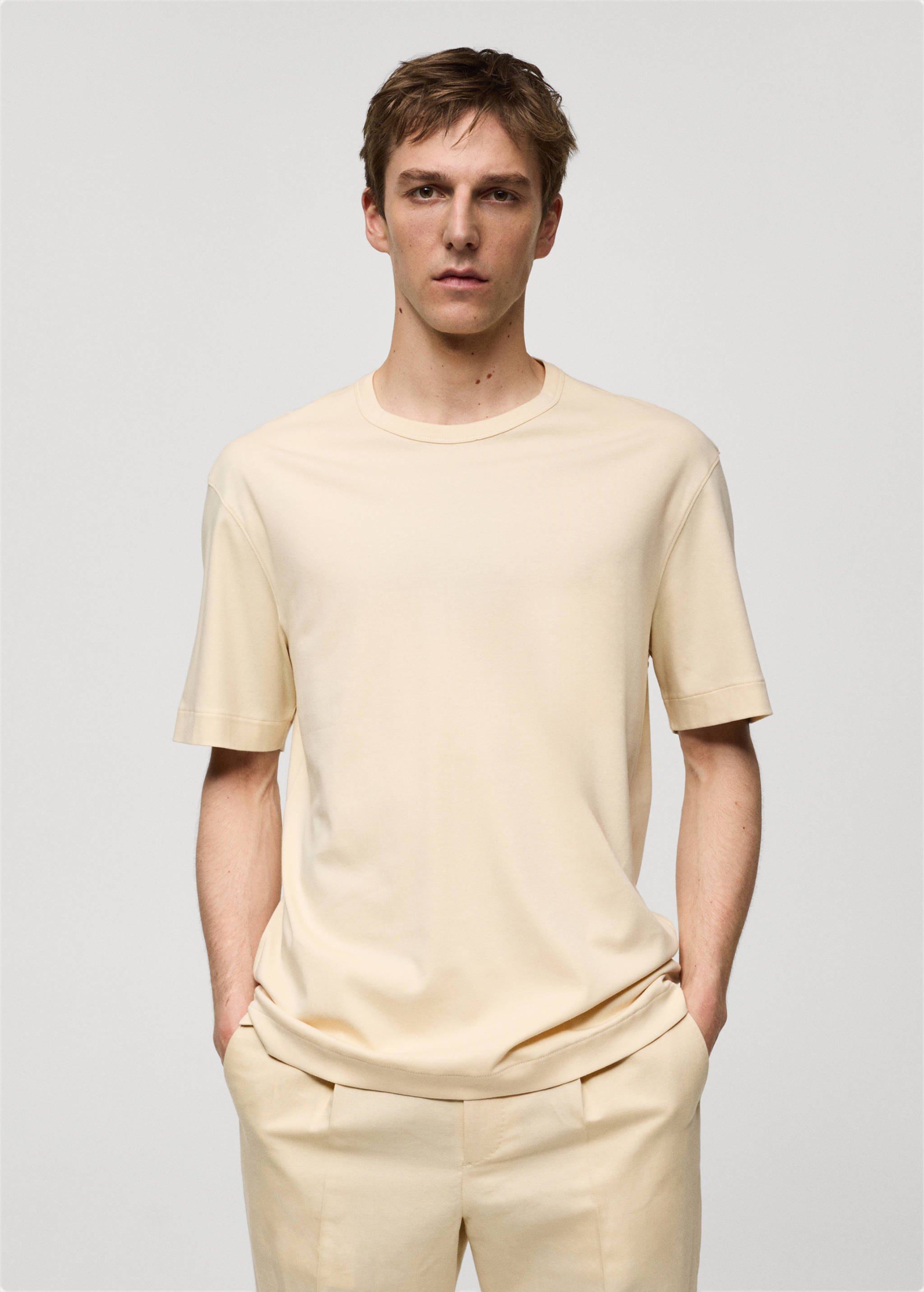 100% cotton slim-fit t-shirt - Medium plane