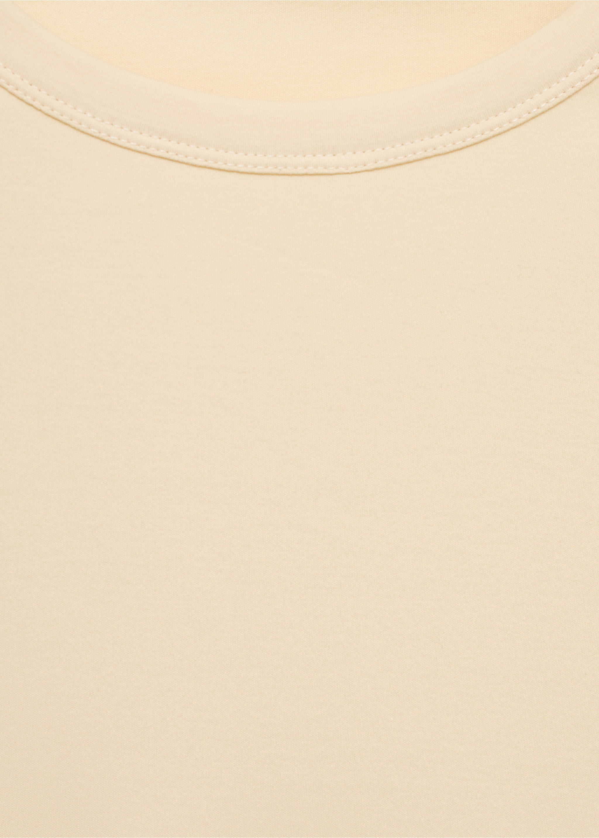 T-shirt slim-fit 100 % coton - Détail de l'article 8, Vanille. Ref: 67017937-00.