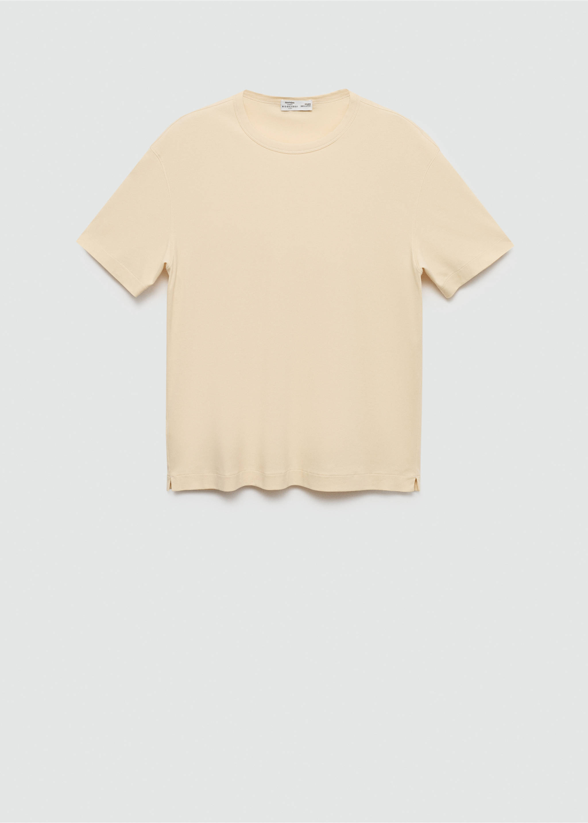 T-shirt slim-fit 100 % coton - Article sans modèle, Vanille. Ref: 67017937-00.