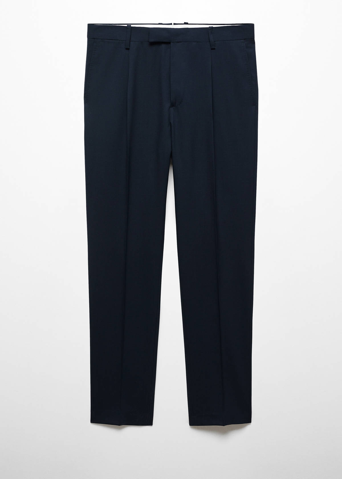 100% virgin wool slim-fit suit trousers — Dark Navy