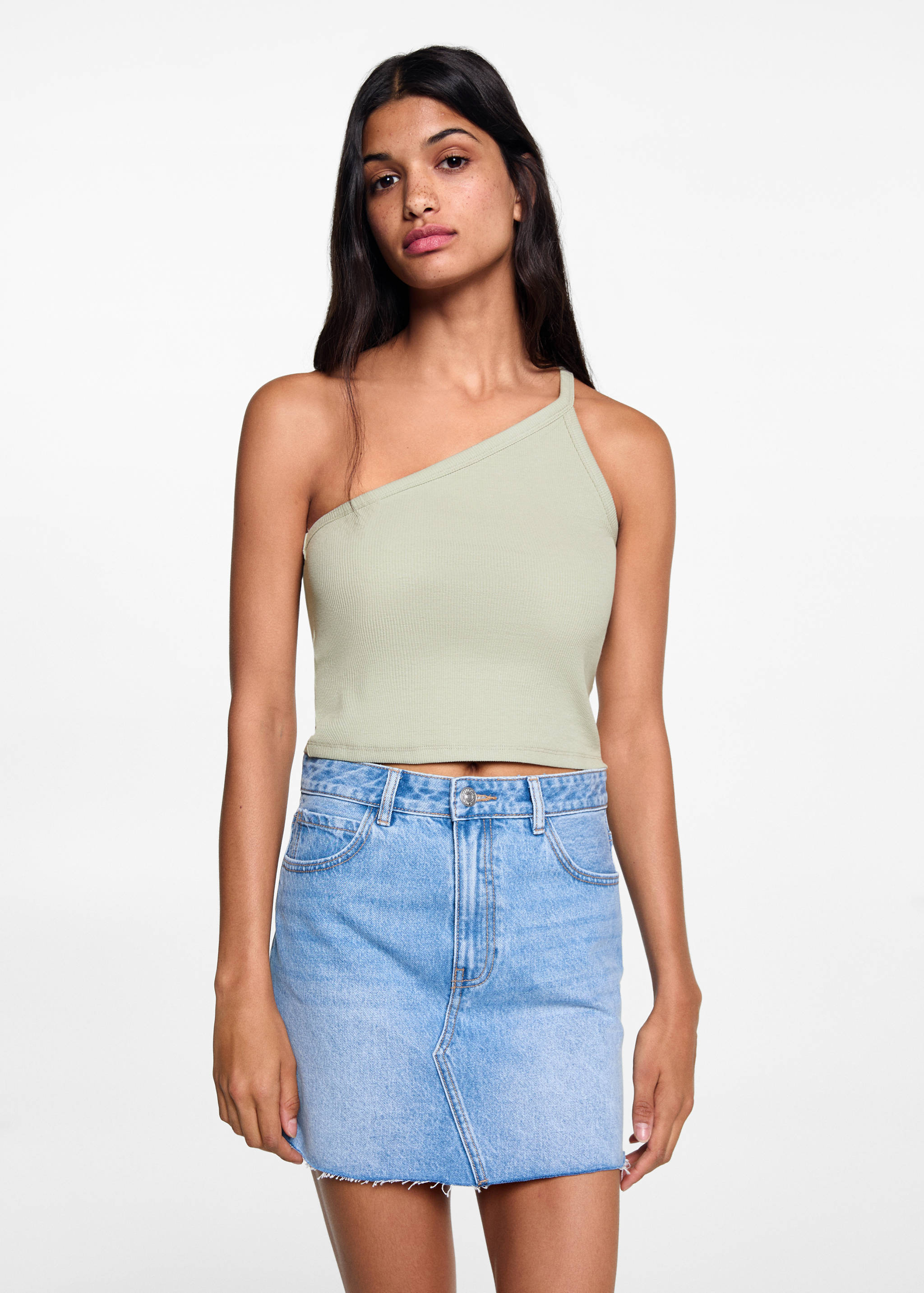 Asymmetrical crop top - Medium plane