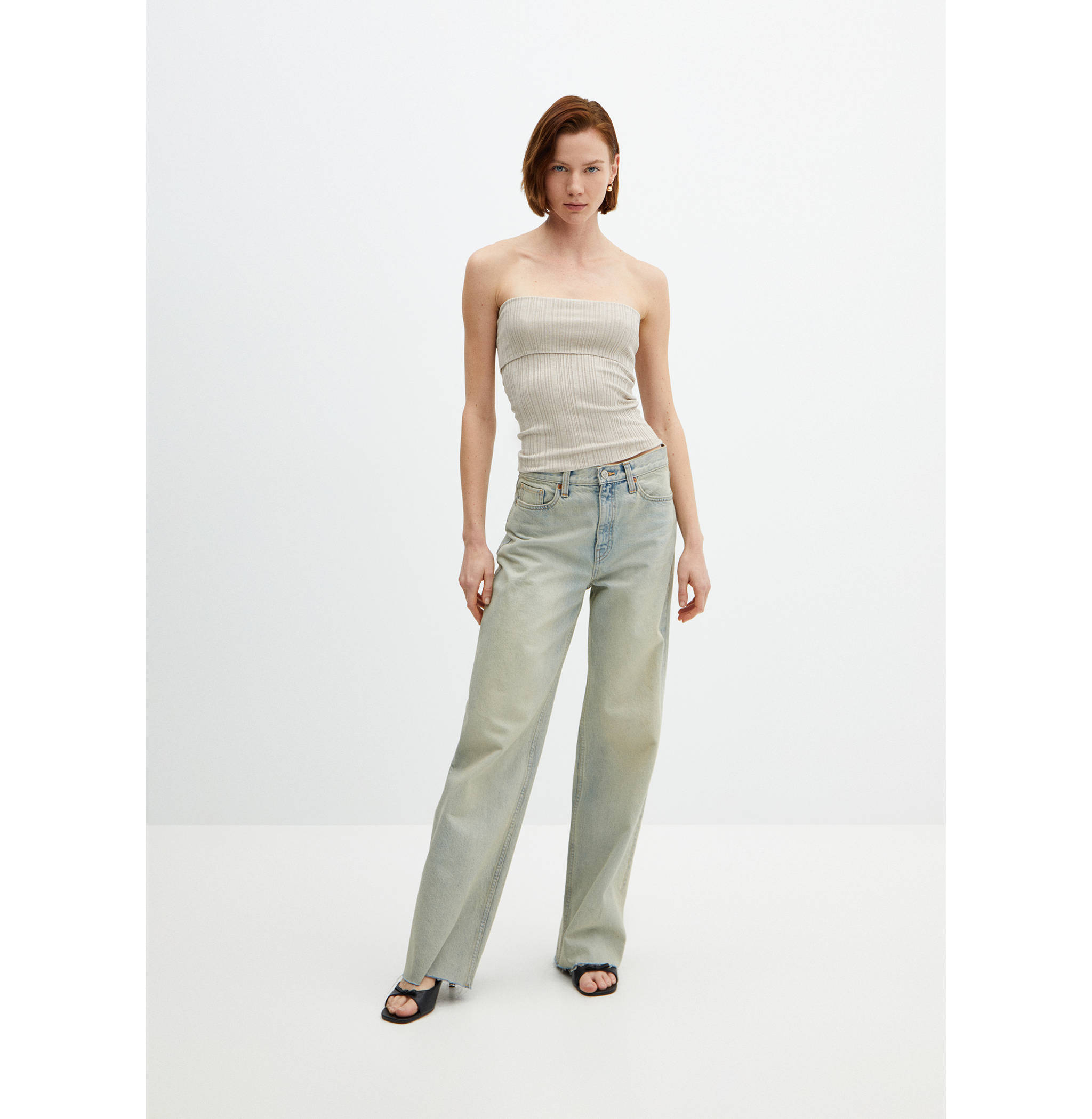 Strapless knitted top - General plane