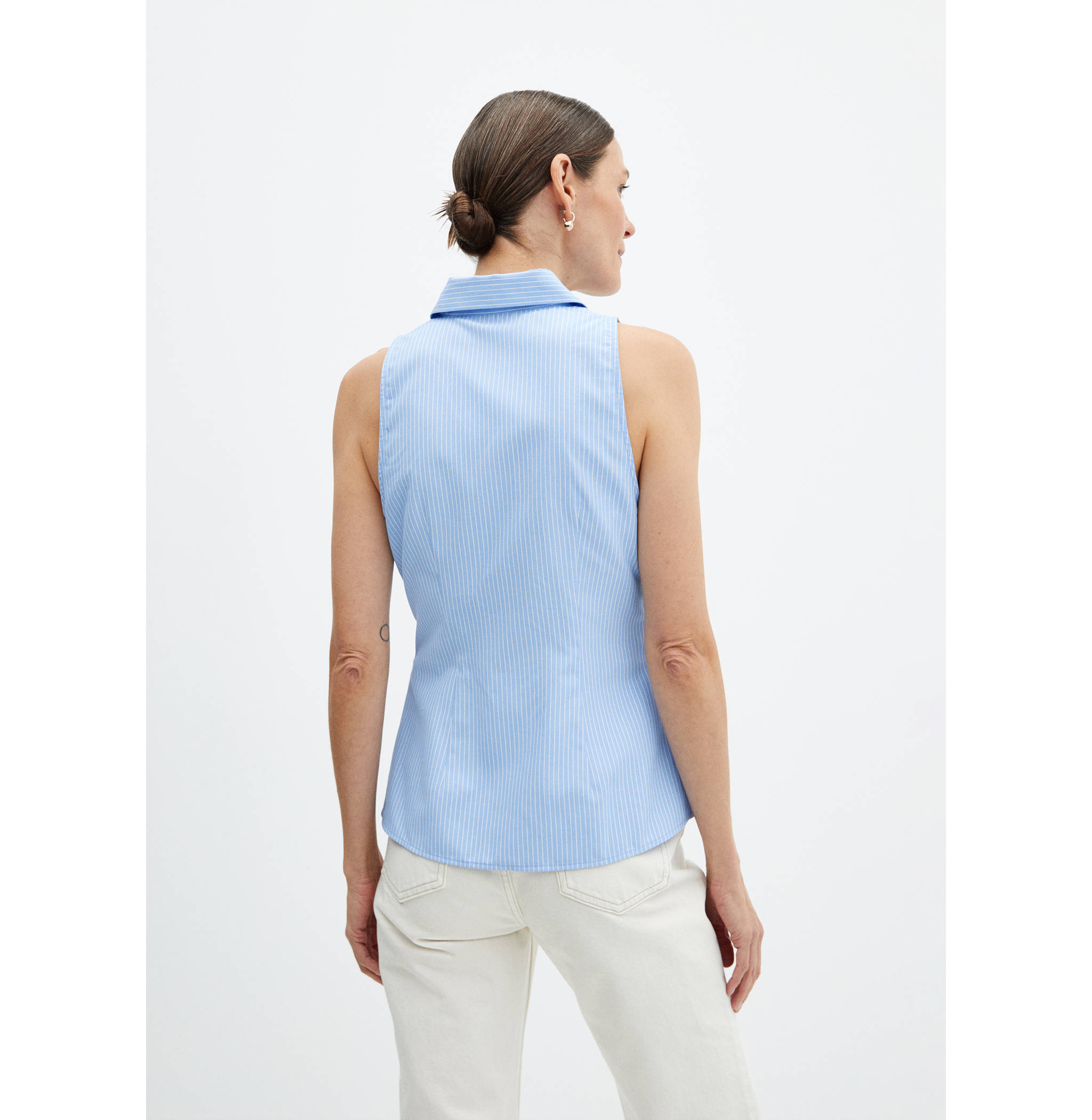 Camisa sin mangas rayas - Reverso del artículo