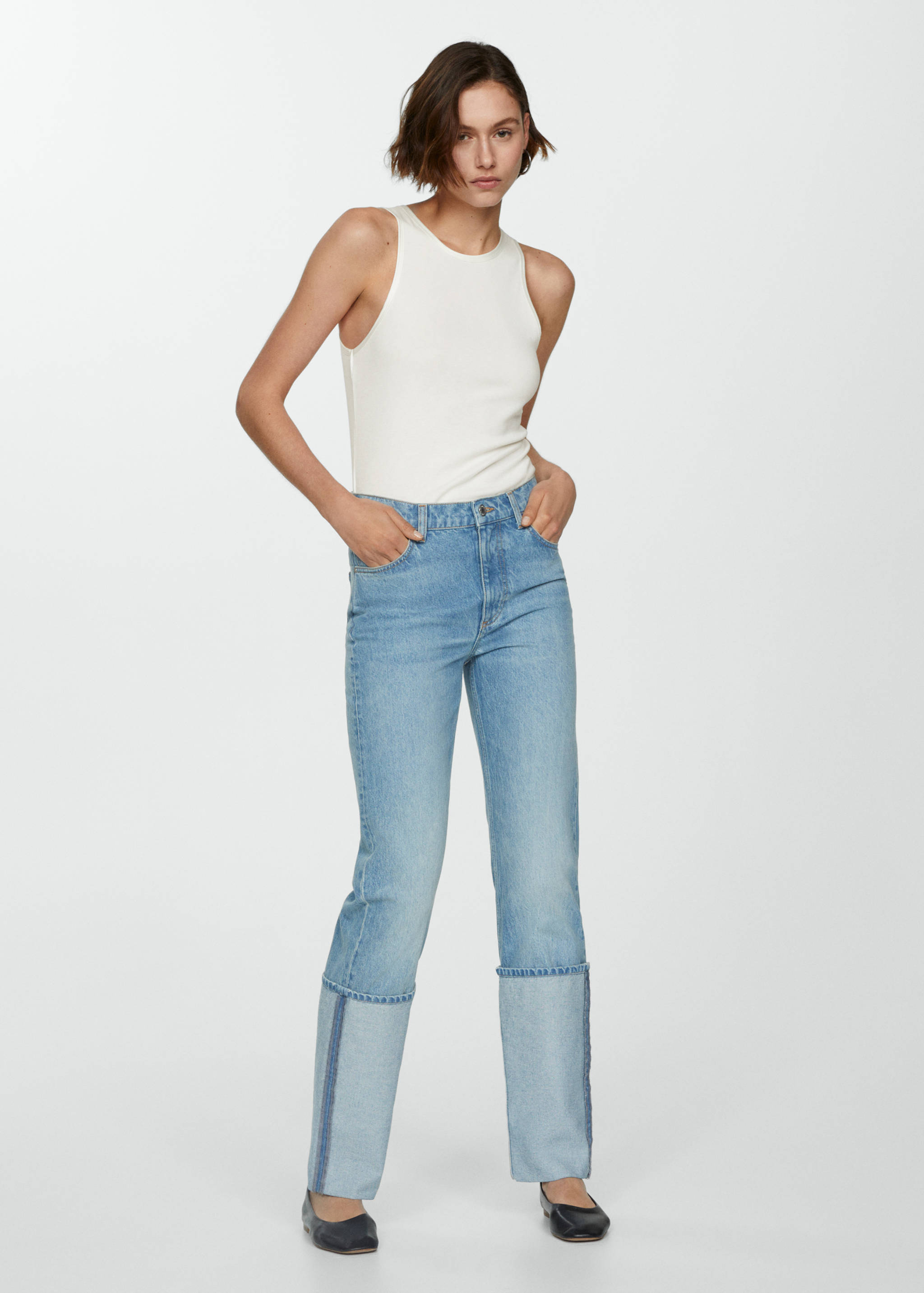 Top with satin details - General plane