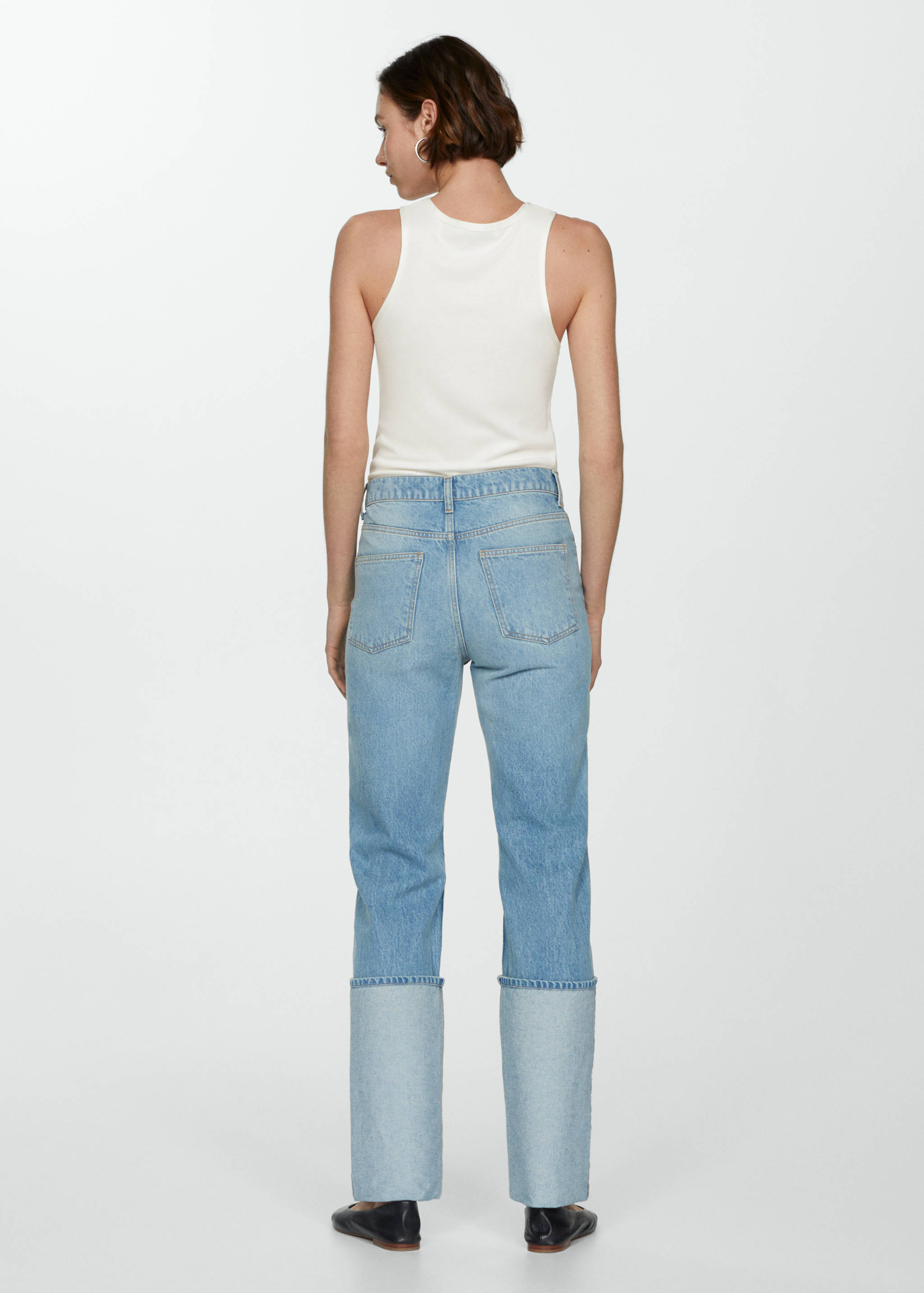 Top with satin details - Reverse of the article