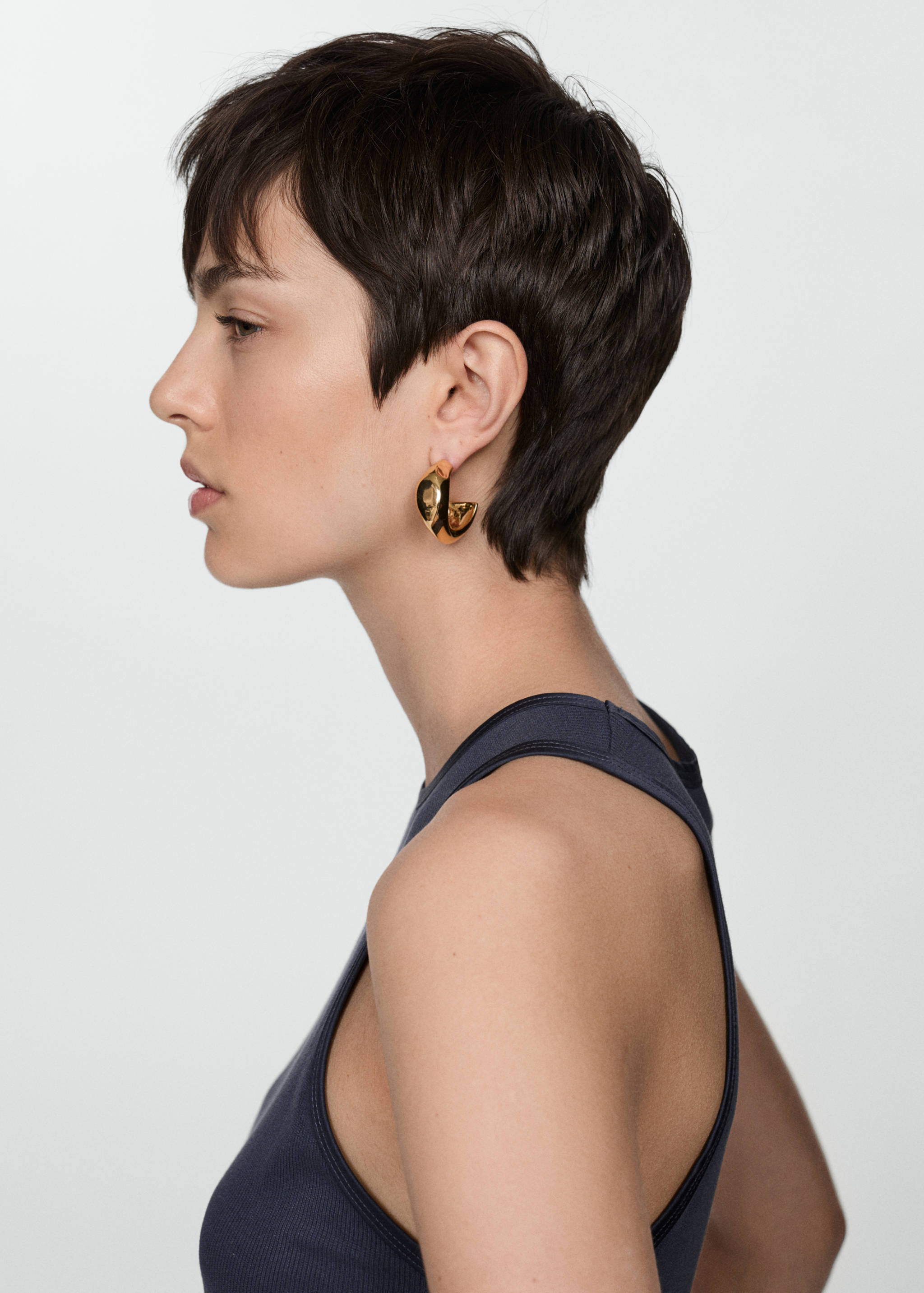 Top with satin details - Details of the article 1