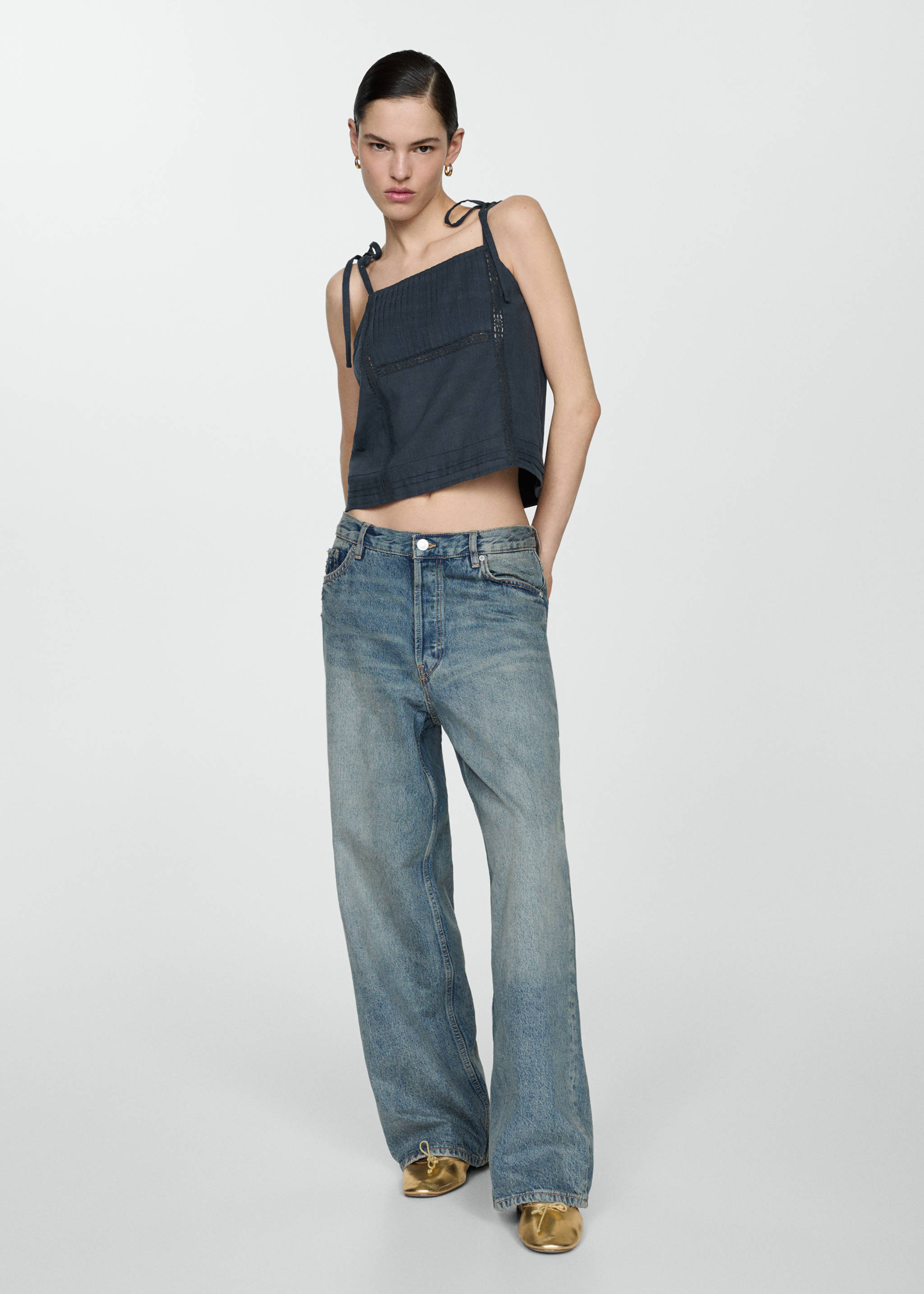 Top bordado algodón - Plano general