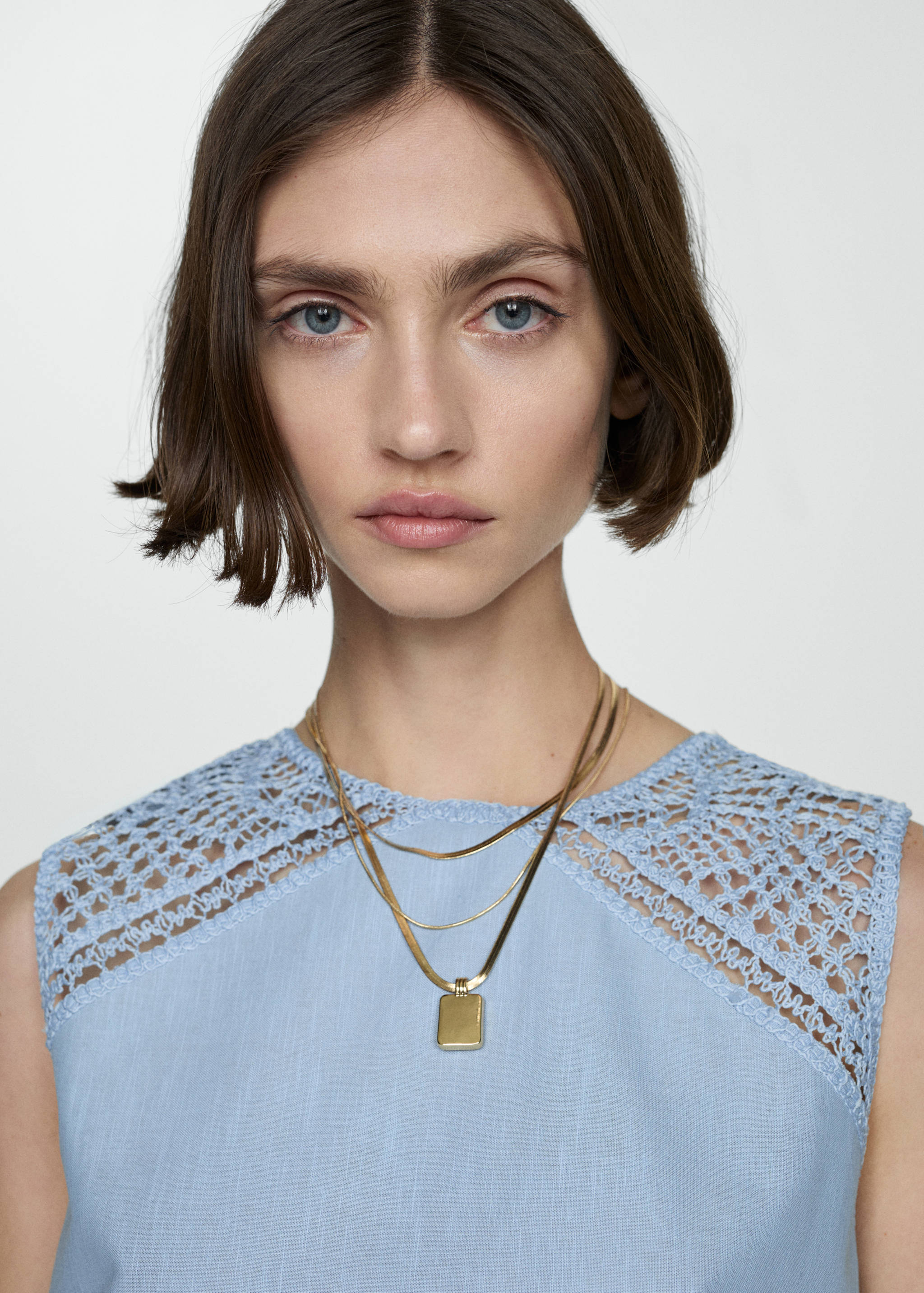 Embroidered cotton top - Details of the article 1