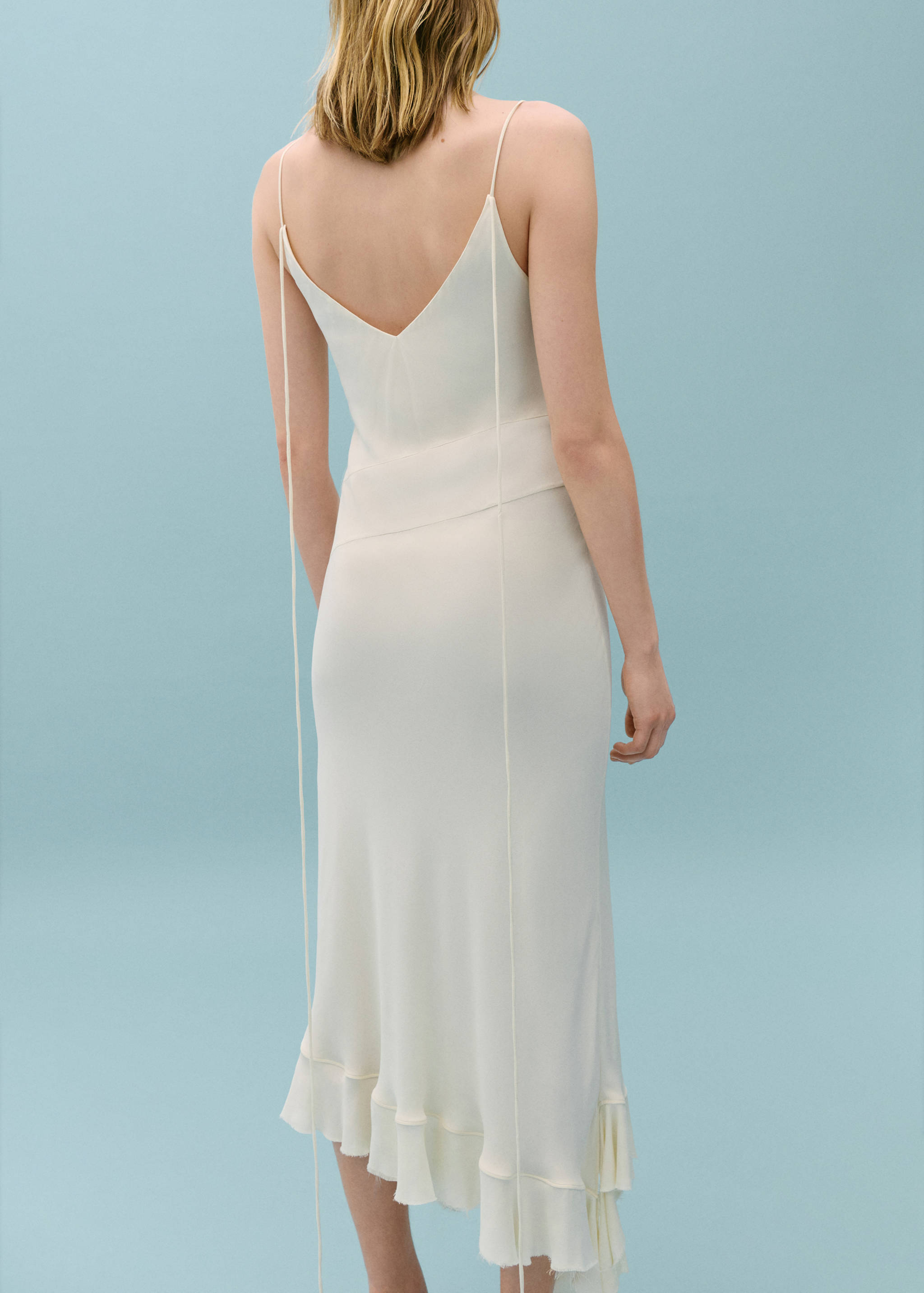 Vestido asimétrico volantes - Reverso del artículo