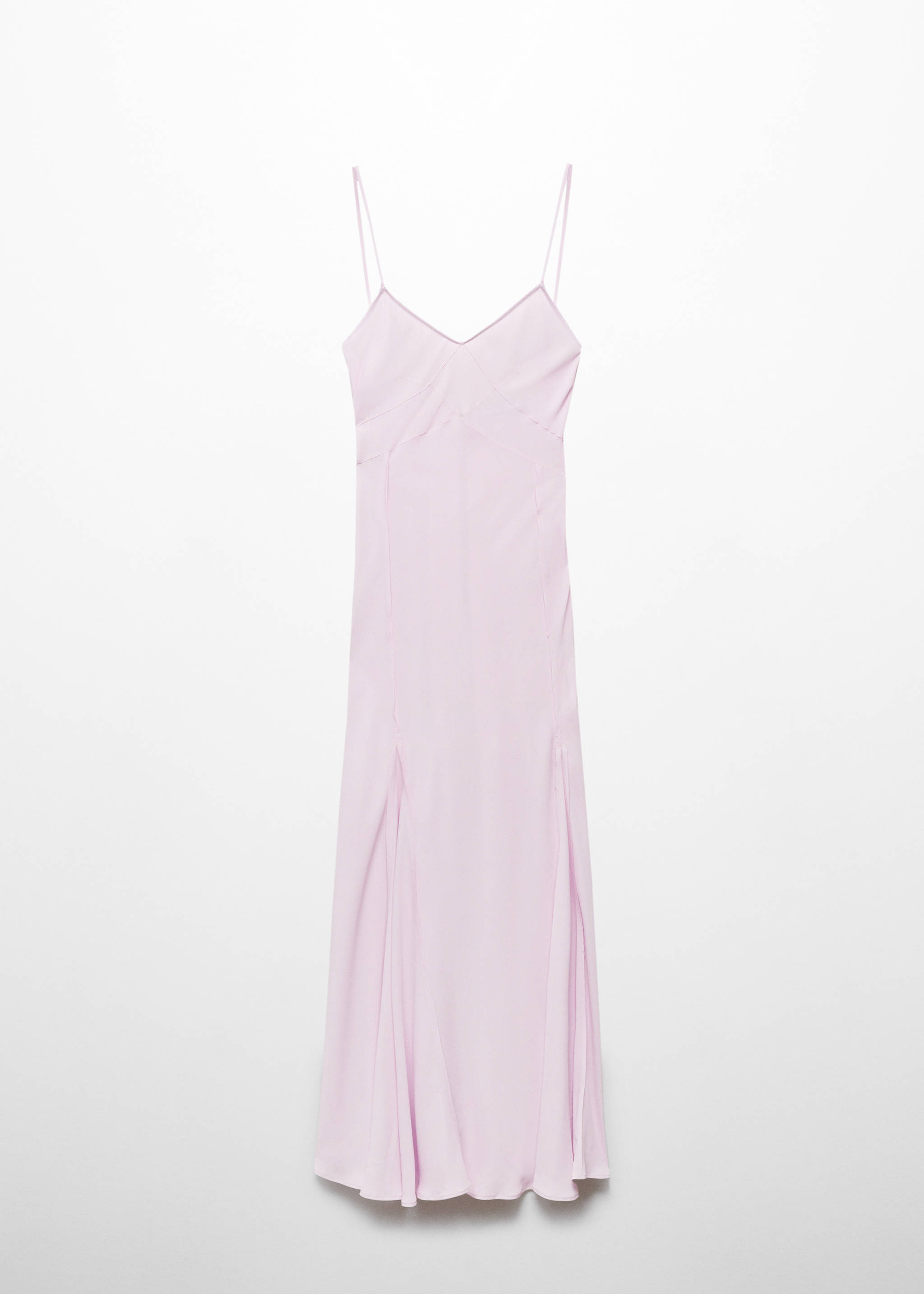 Godets dress with decorative stitching - Article without model