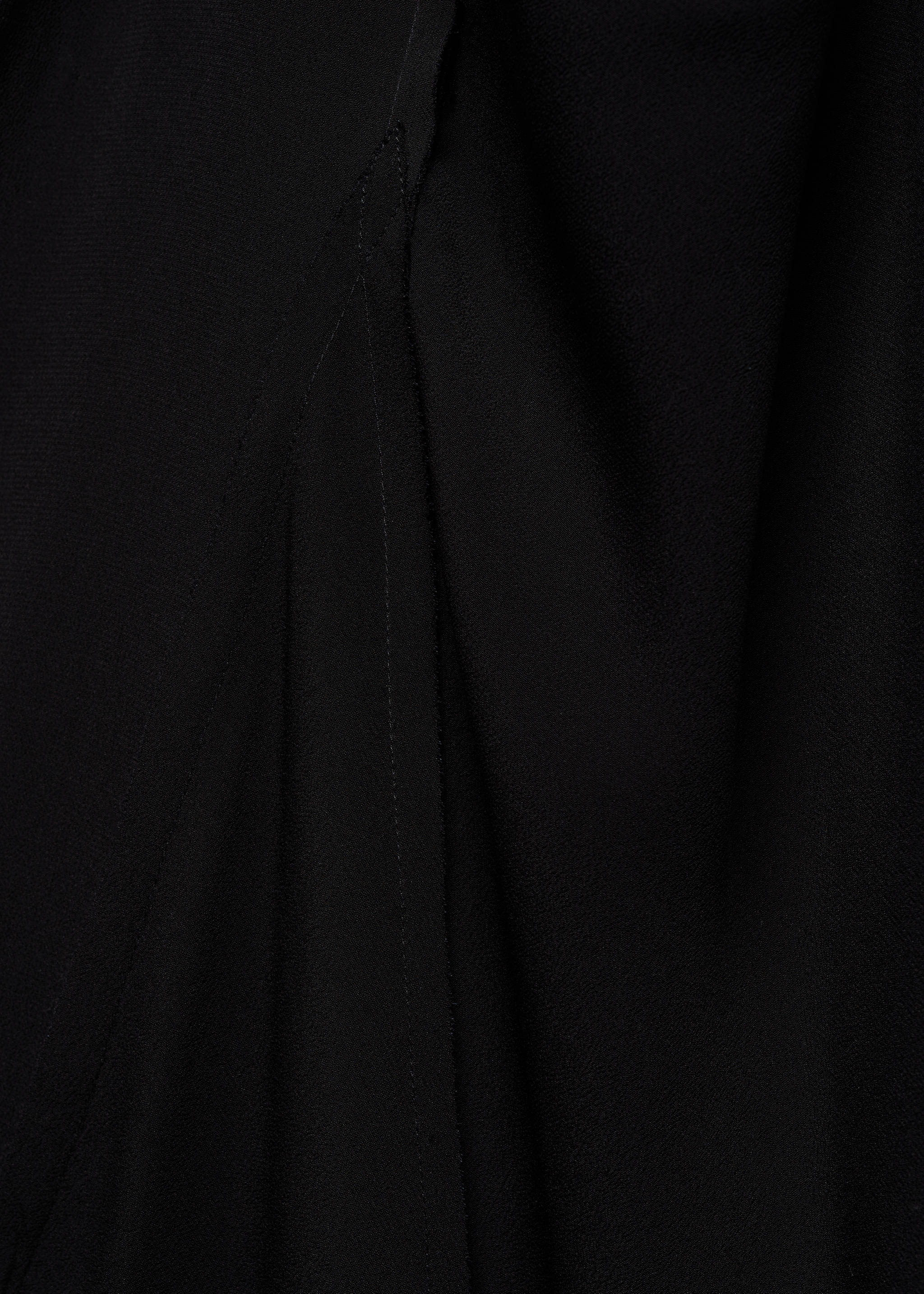 Godets dress with decorative stitching - Details of the article 0