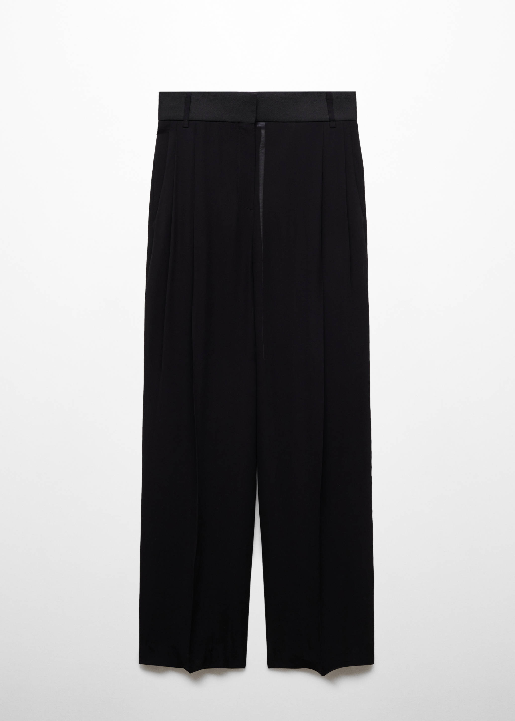 Semi-transparent straight trousers - Article without model