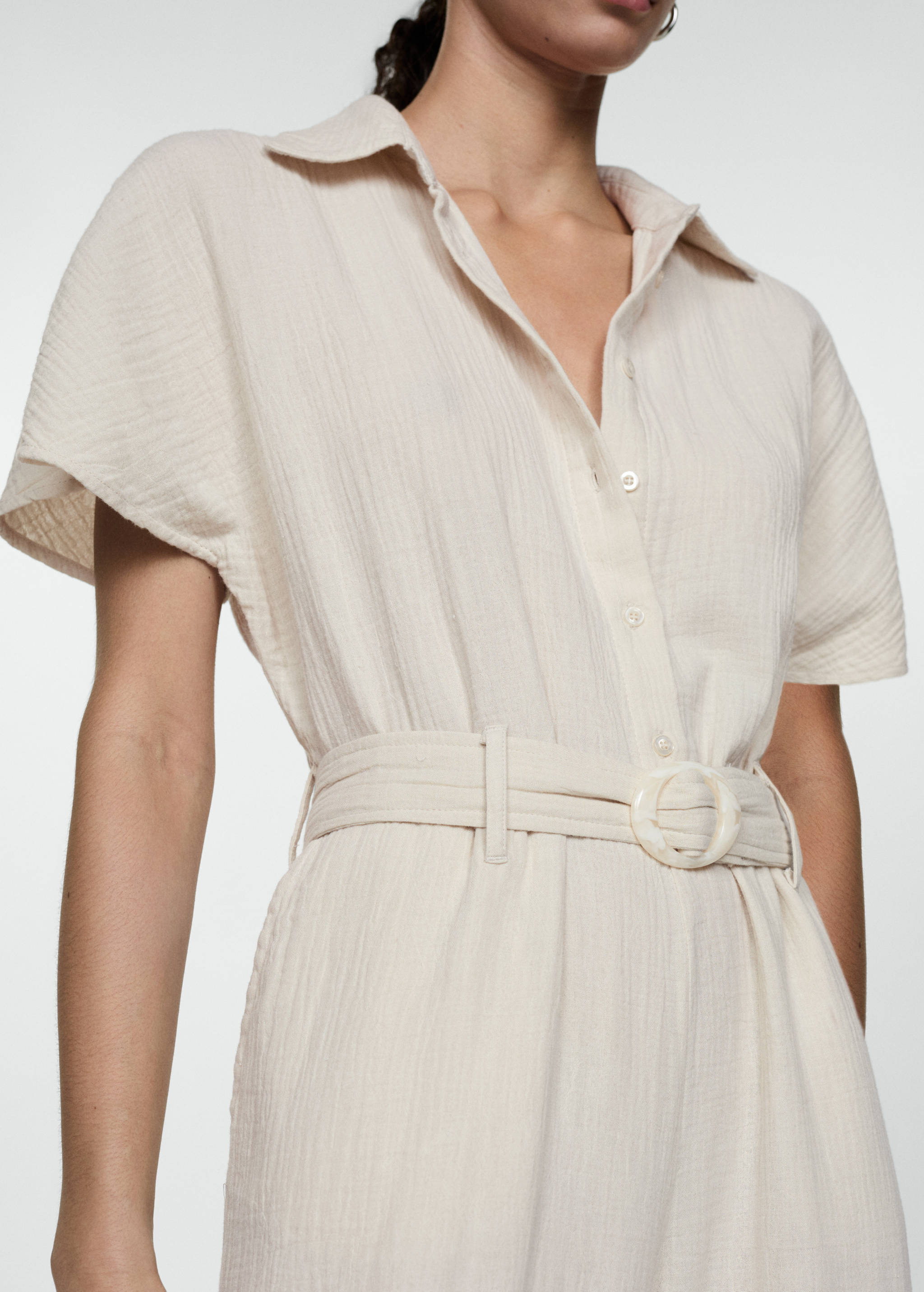 Belt long jumpsuit - Medium plane