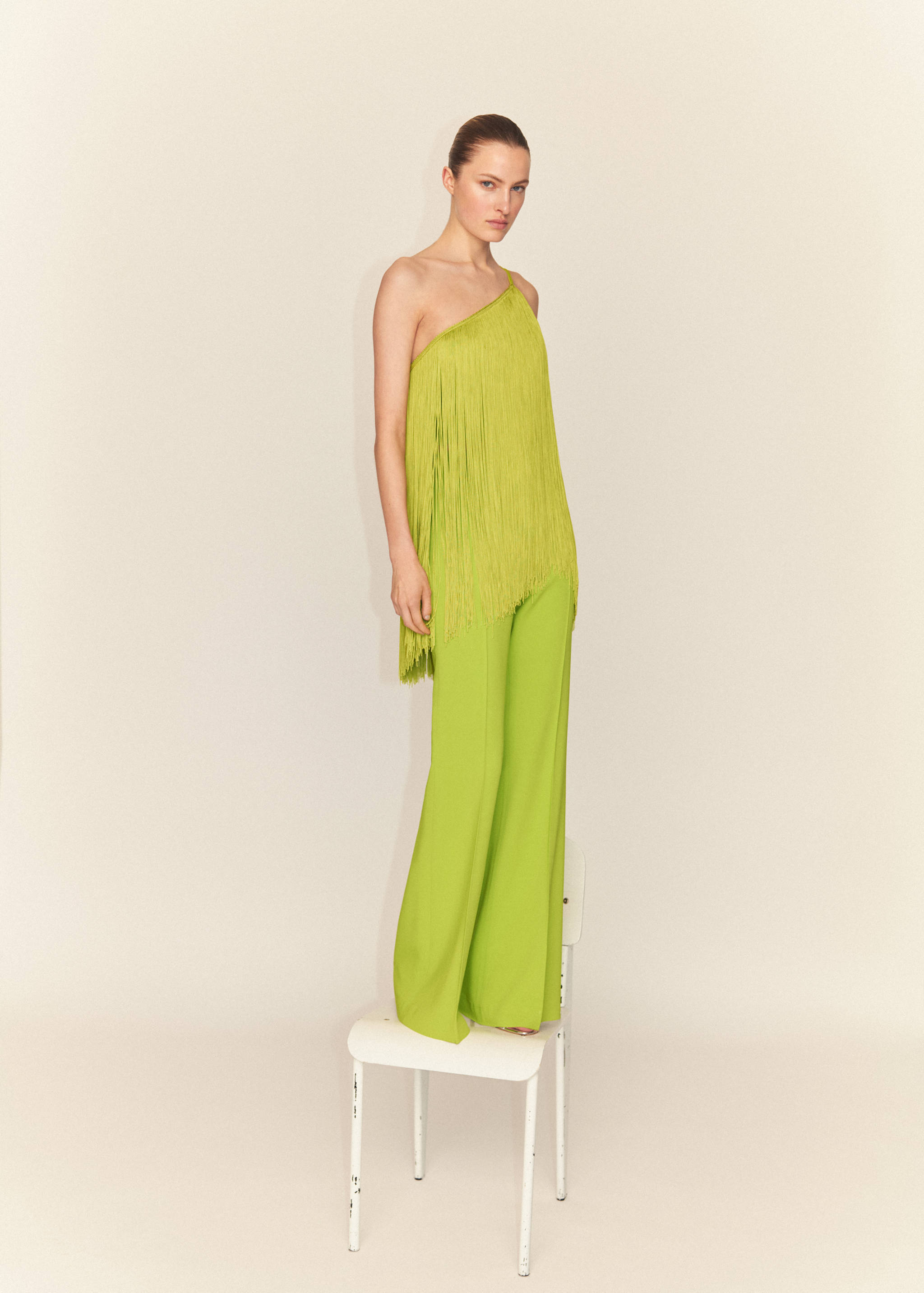 High-waist flared pants - Details of the article 1