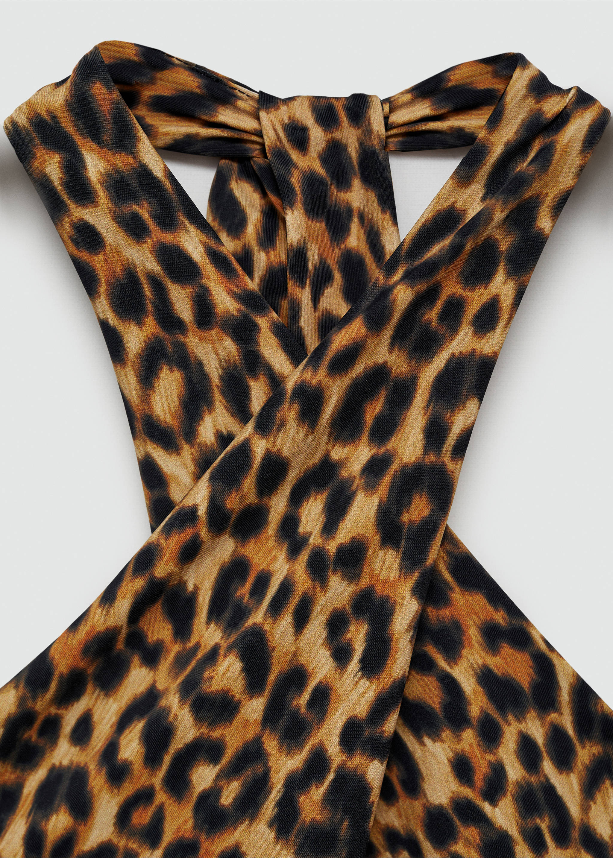 Leopard print swimsuit - Details of the article 8, Chocolate. Ref: 67019406-00.