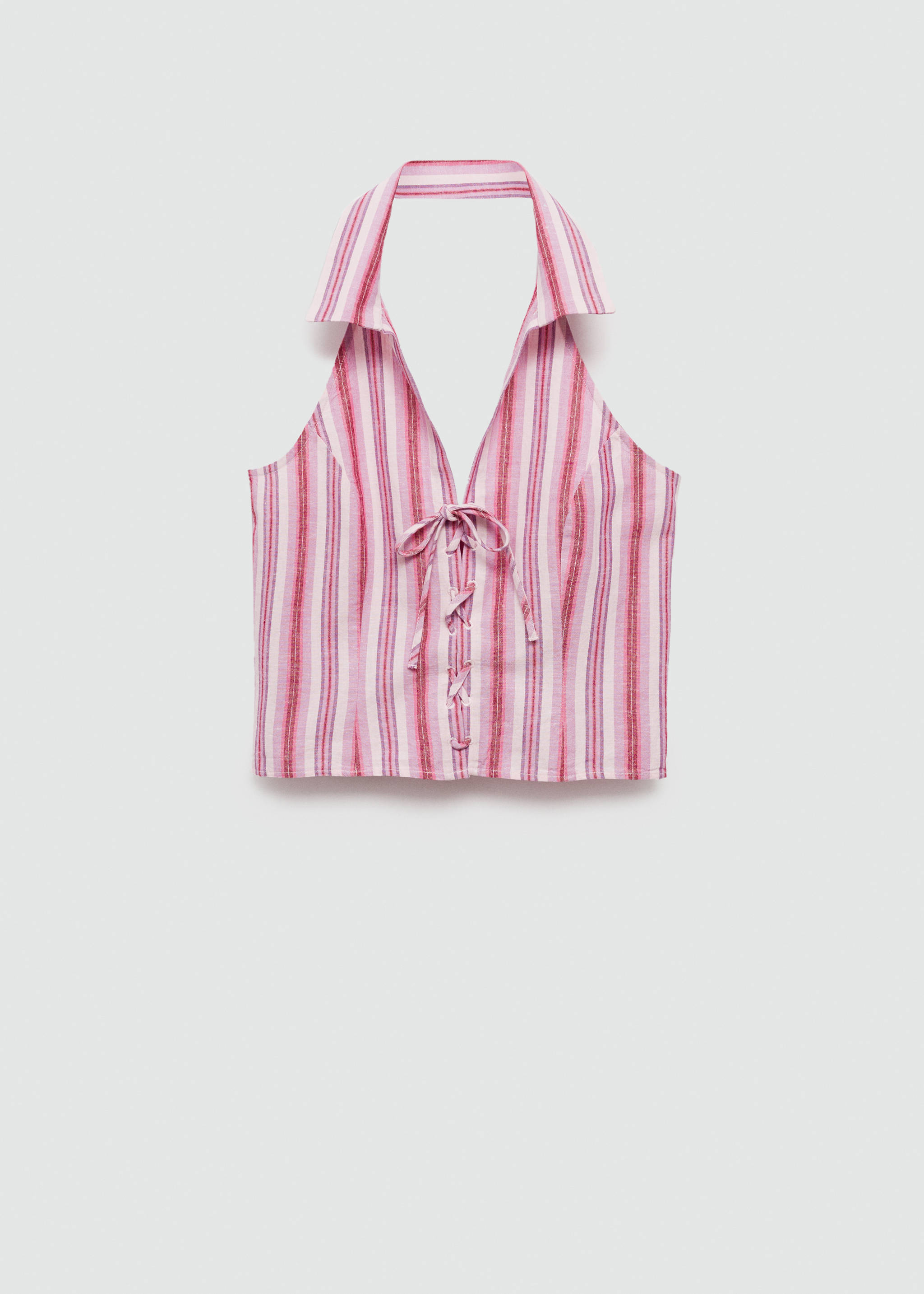 Striped halter-neck top - Article without model