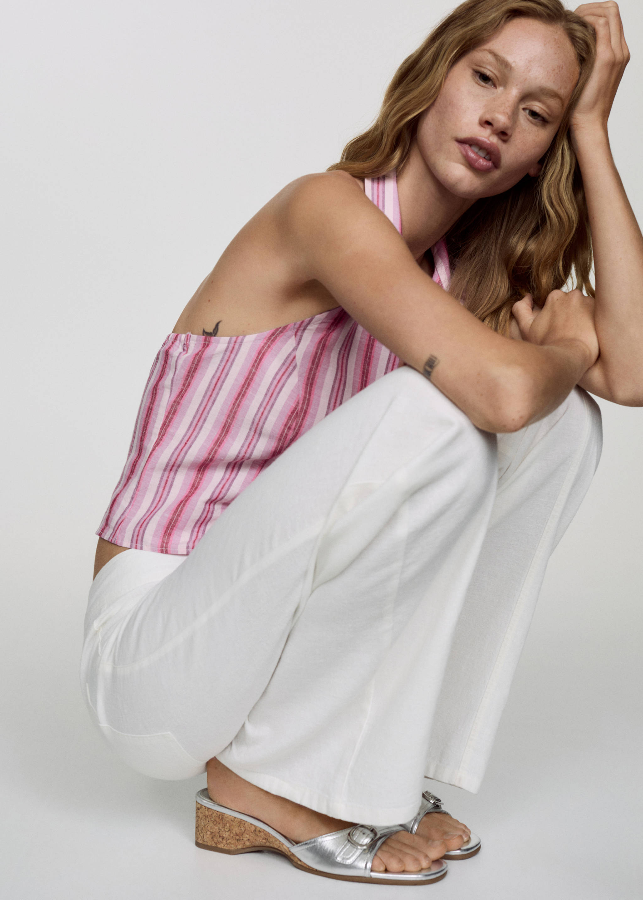 Bow linen pants - Details of the article 2