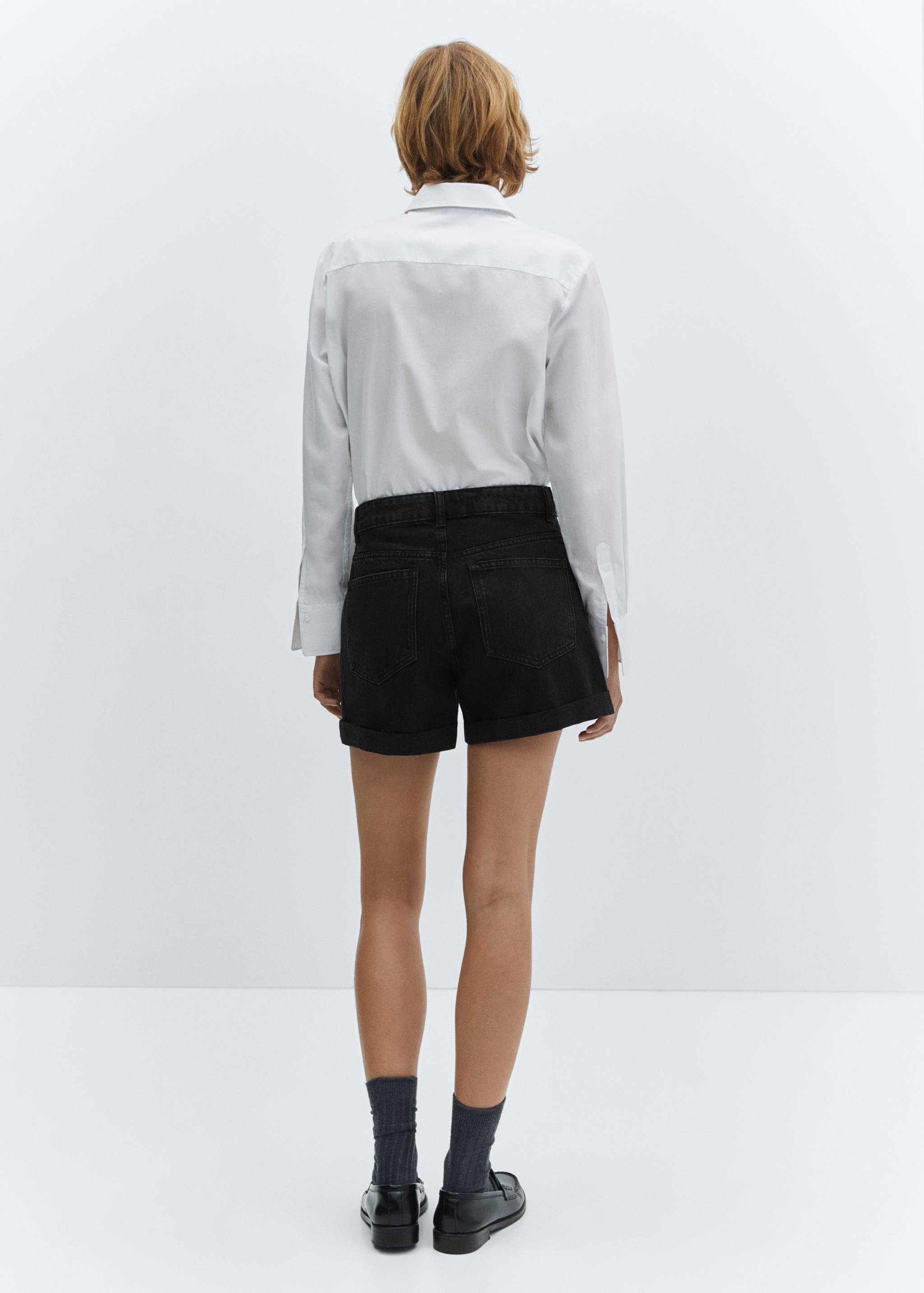 Mom-fit denim shorts - Reverse of the article