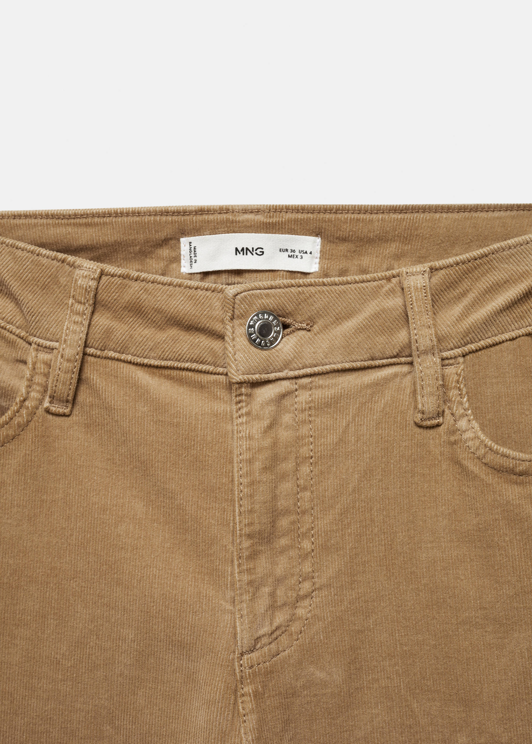 Mid-rise corduroy flared pants - Details of the article 8