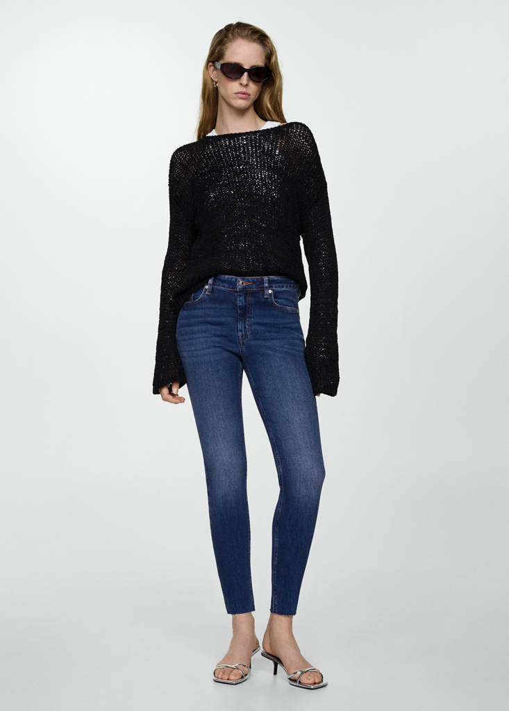 Skinny cropped jeans — Dark Blue