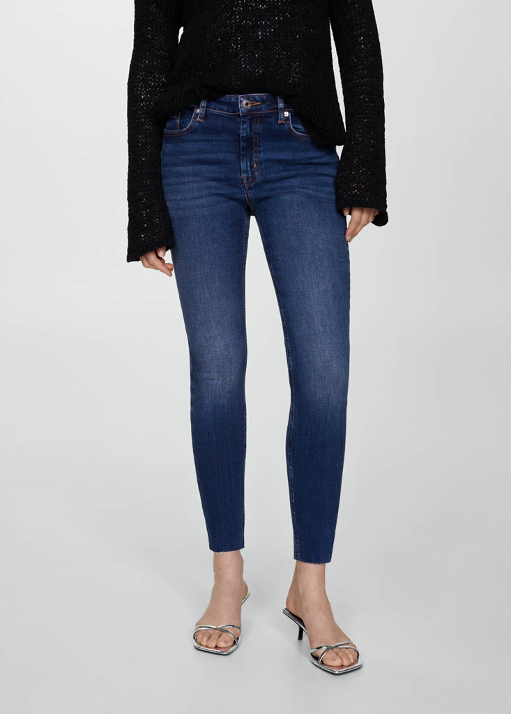 Skinny cropped jeans — Dark Blue