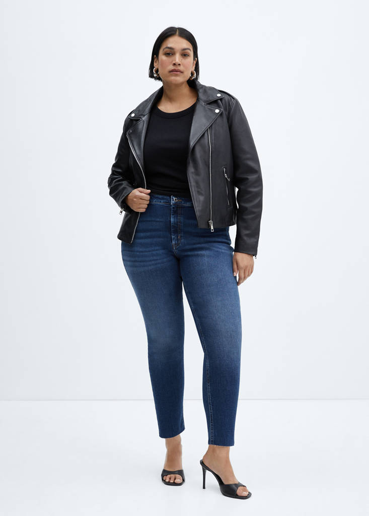Skinny cropped jeans — Dark Blue