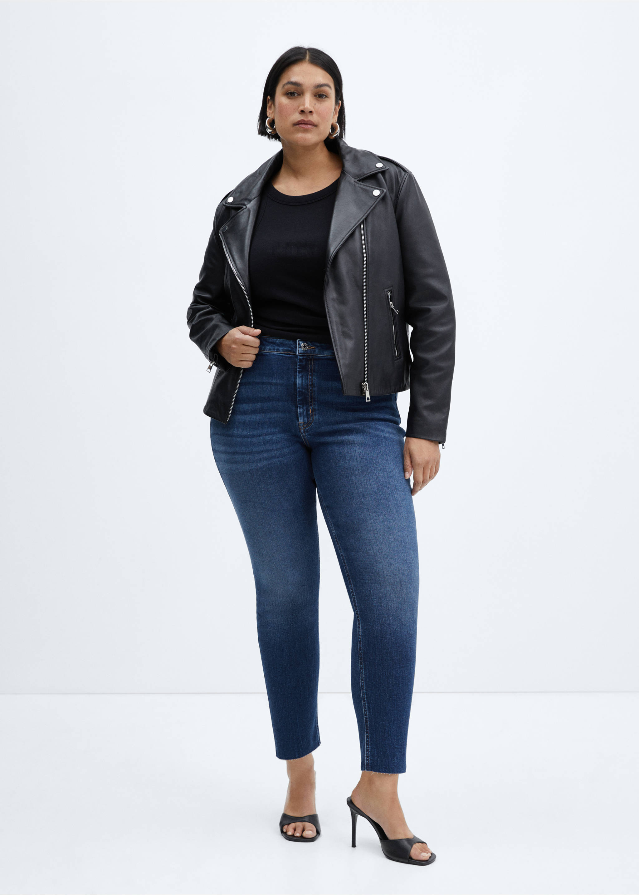 Jeans skinny crop - Detalle del artículo 6, Azul oscuro. Ref: 67020344-00.