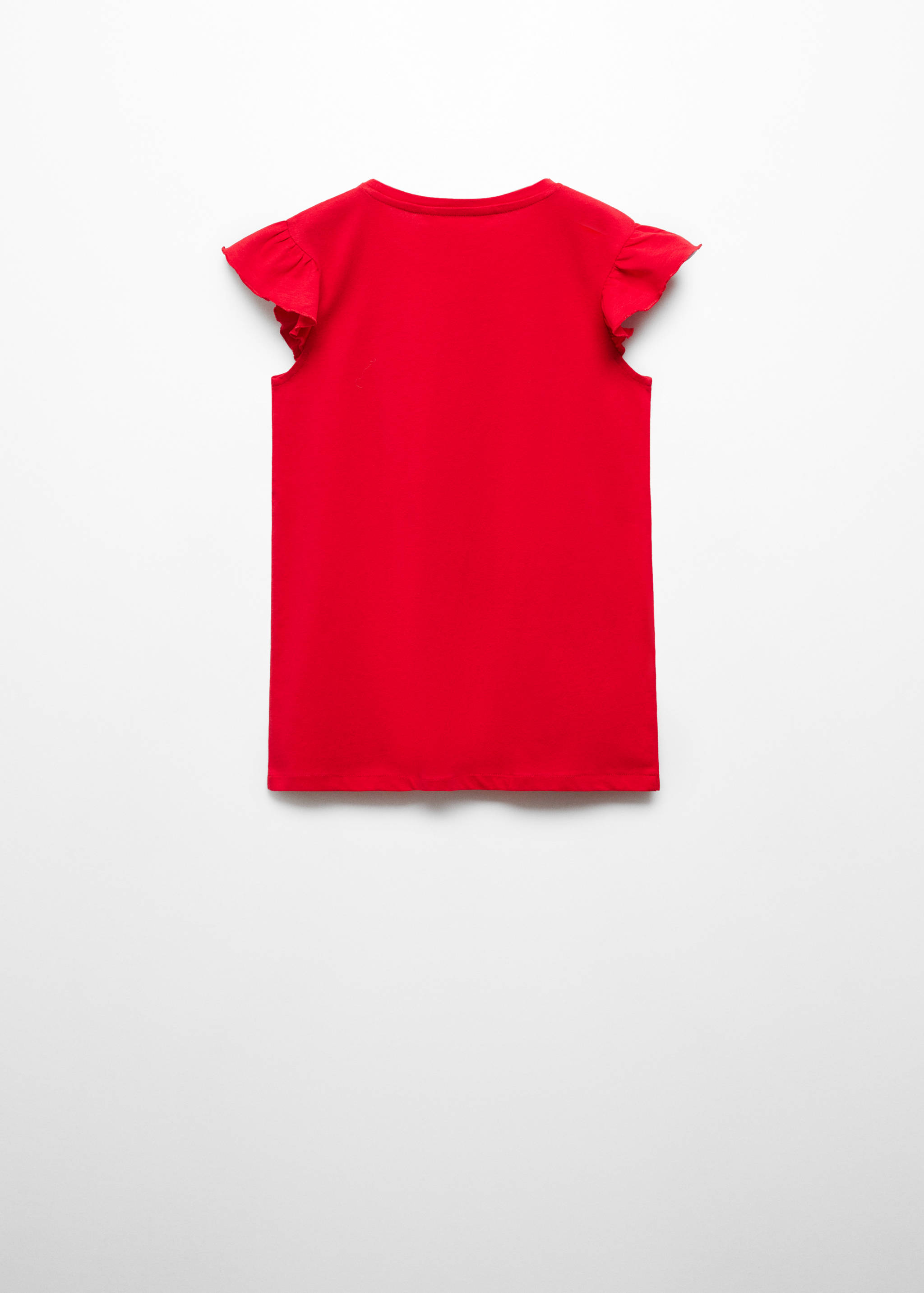 Kurzärmliges T-Shirt mit Rüschen - Rückseite des Artikels