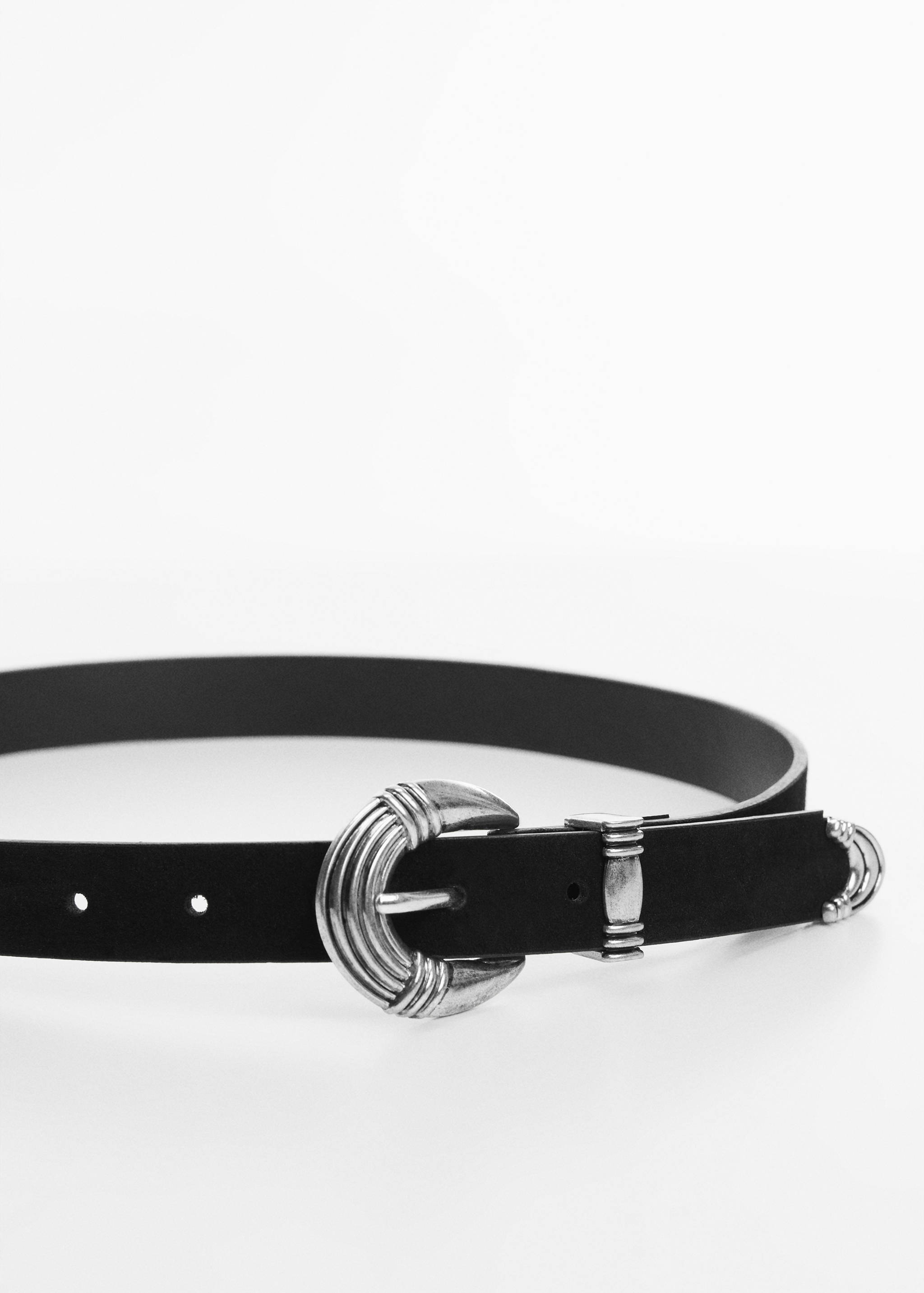 Ceinture cuir boucle - Plan moyen