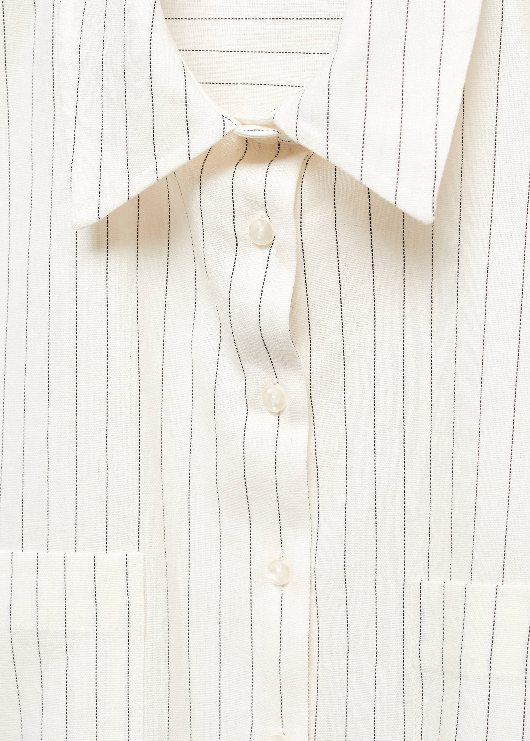 Cropped linen shirt - Details of the article 8